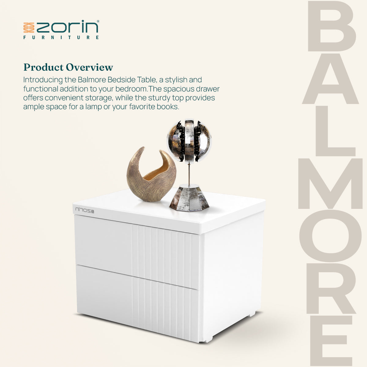 Balmore Bedside Table Zorin
