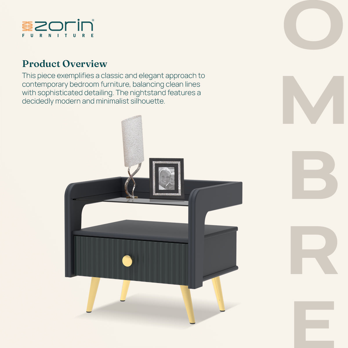 Ombre Bed Side Table Zorin