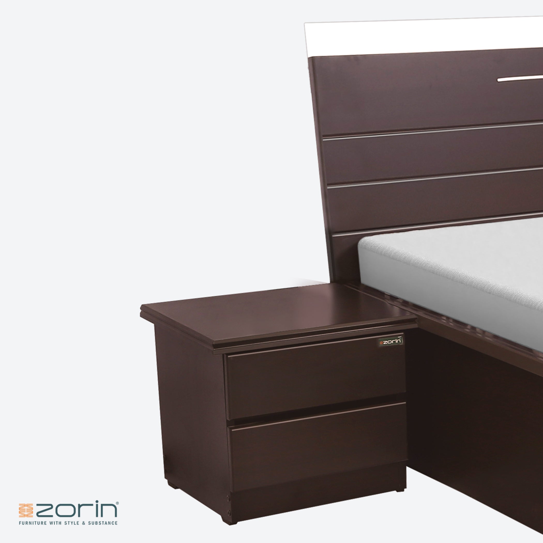 Astrid King bed in Walnut Finish Zorin