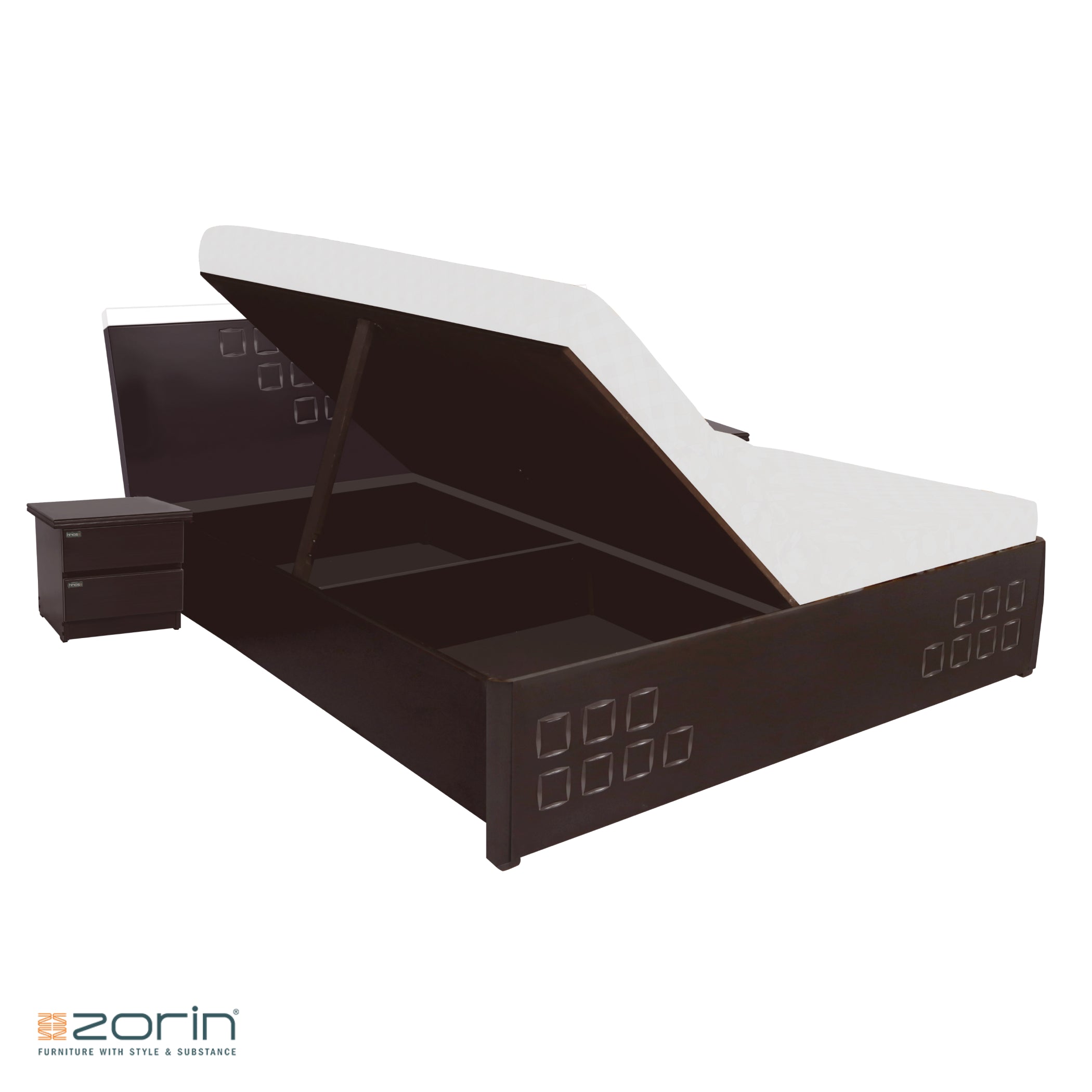 Aloe King bed by Zorin in Walnut Finish Zorin