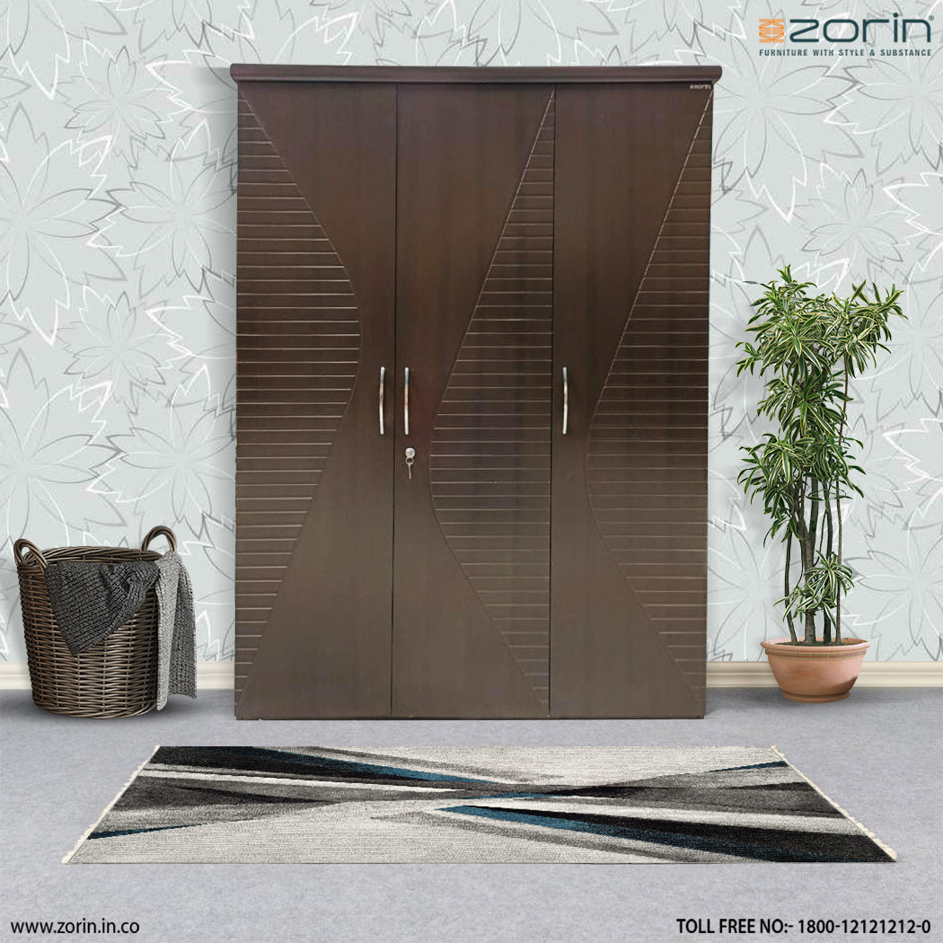 Block Wardrobe in Walnut Finish Zorin