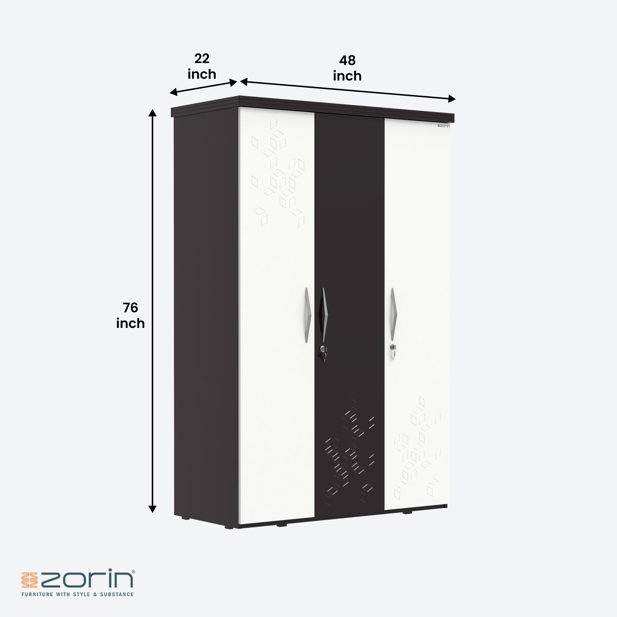 Autumn Wardrobe 3 Door Zorin