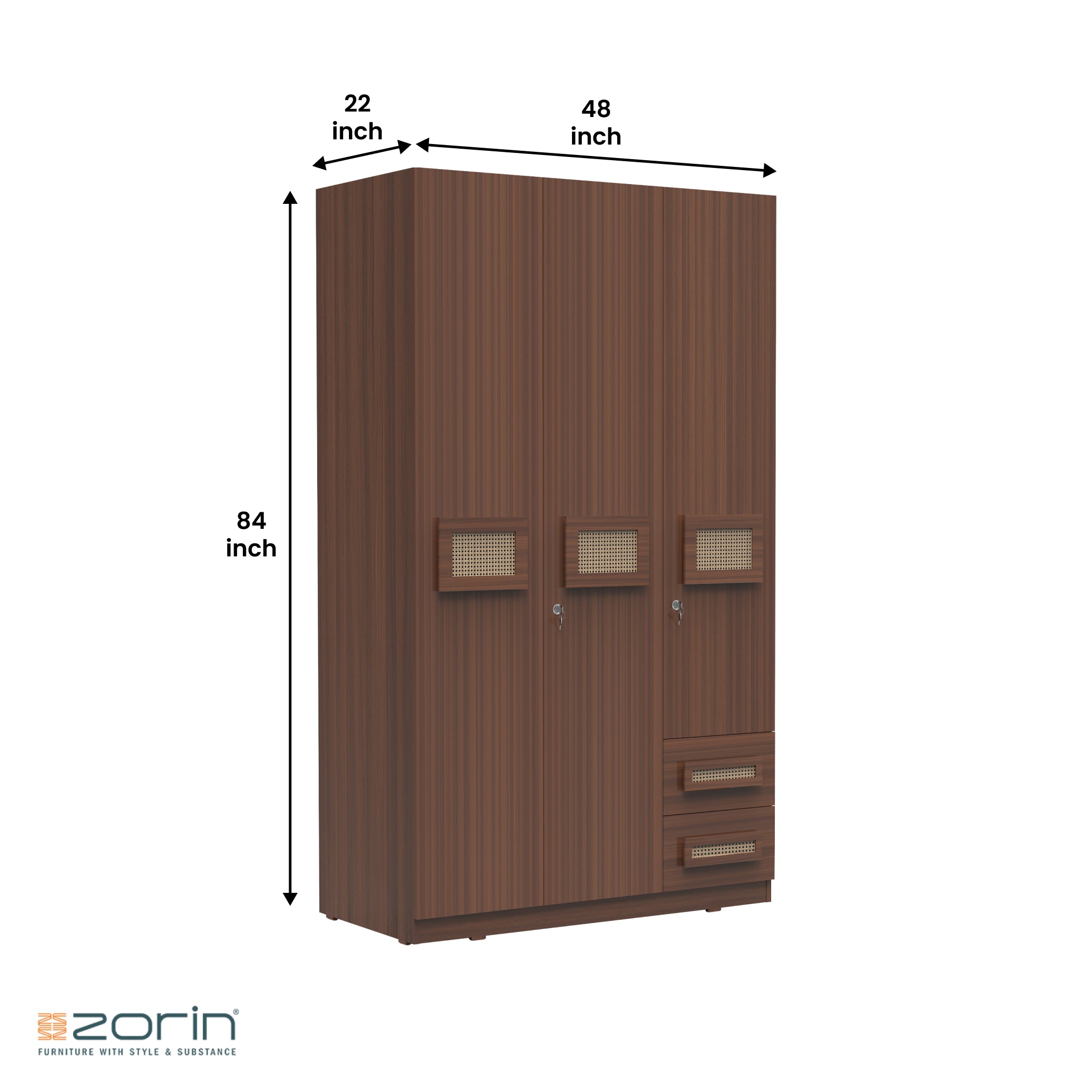 Cairo Wardrobe 3 Door Zorin