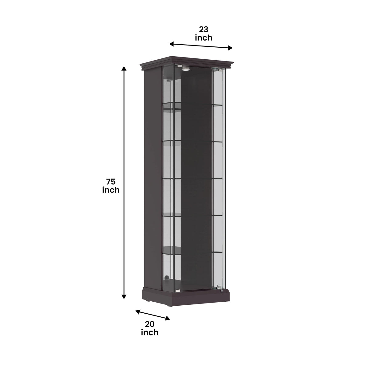 Ivan 22 Display Unit in Walnut Finish Zorin