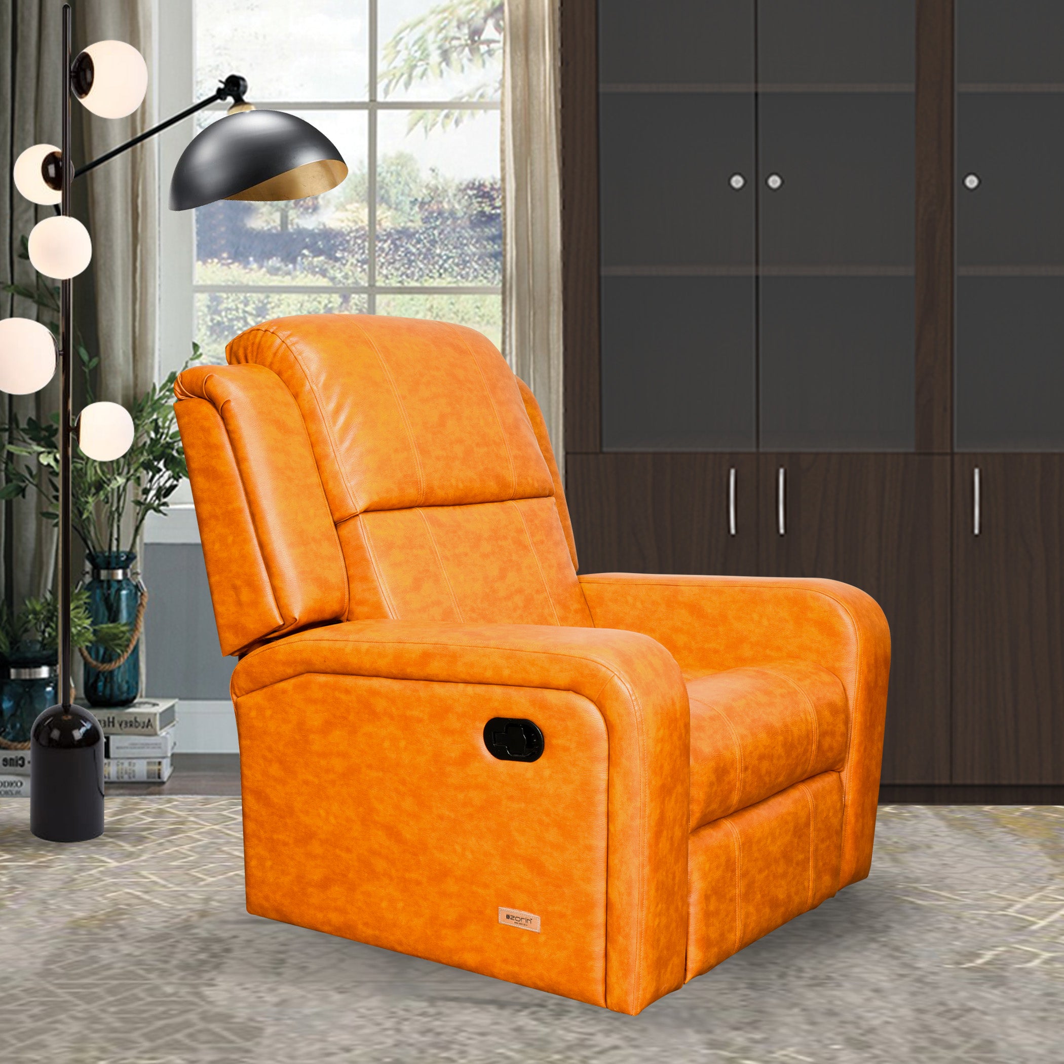 Osaka 1 Seater Recliner by Zorin in Orange Color Zorin