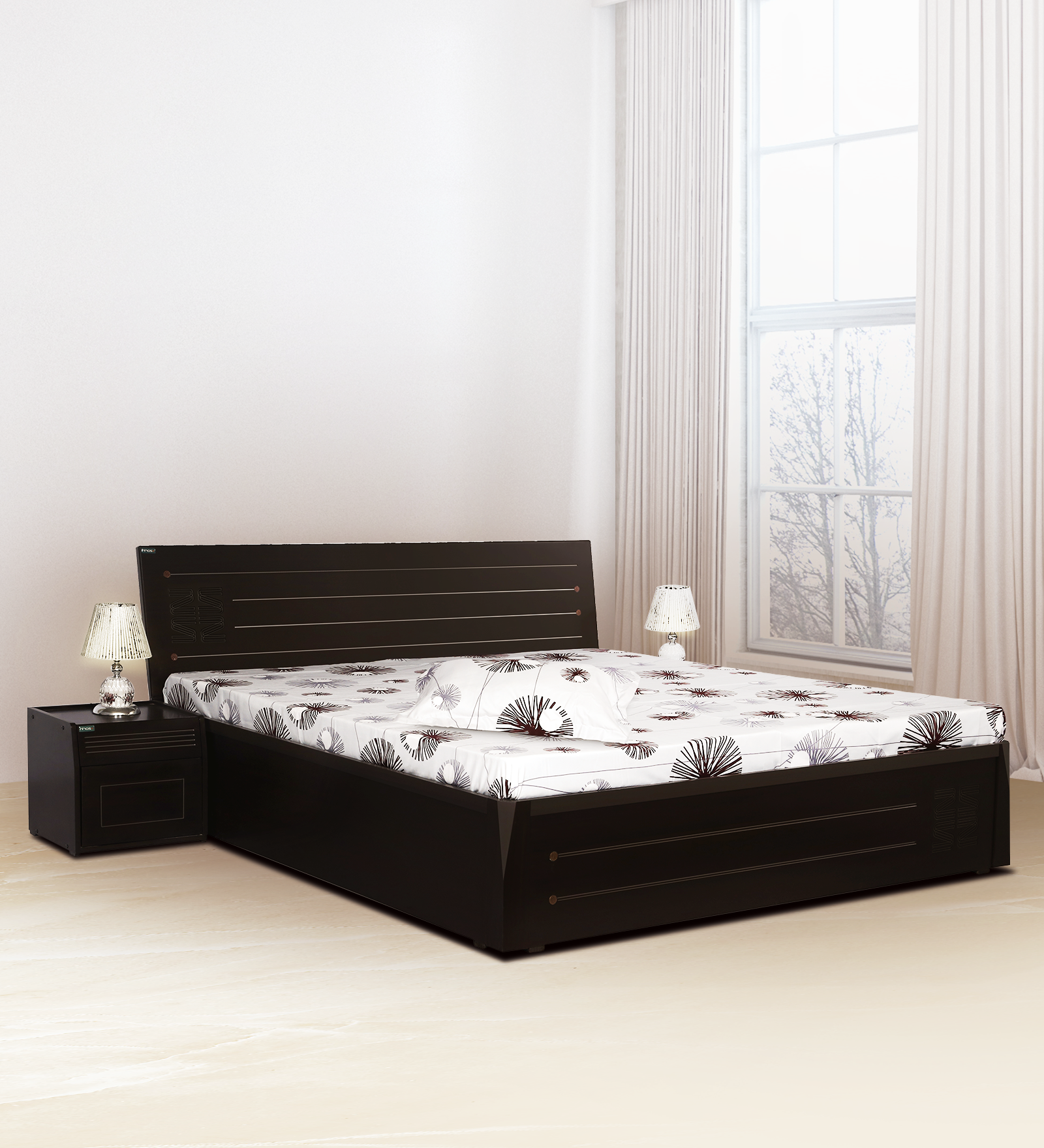 Nova bed by Zorin in Walnut Finish Zorin
