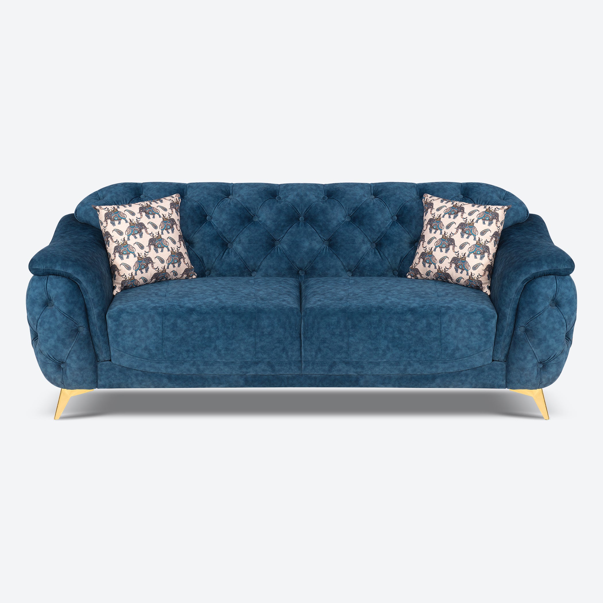 Denmark TexturedBlue 3S Sofa by Zorin Zorin