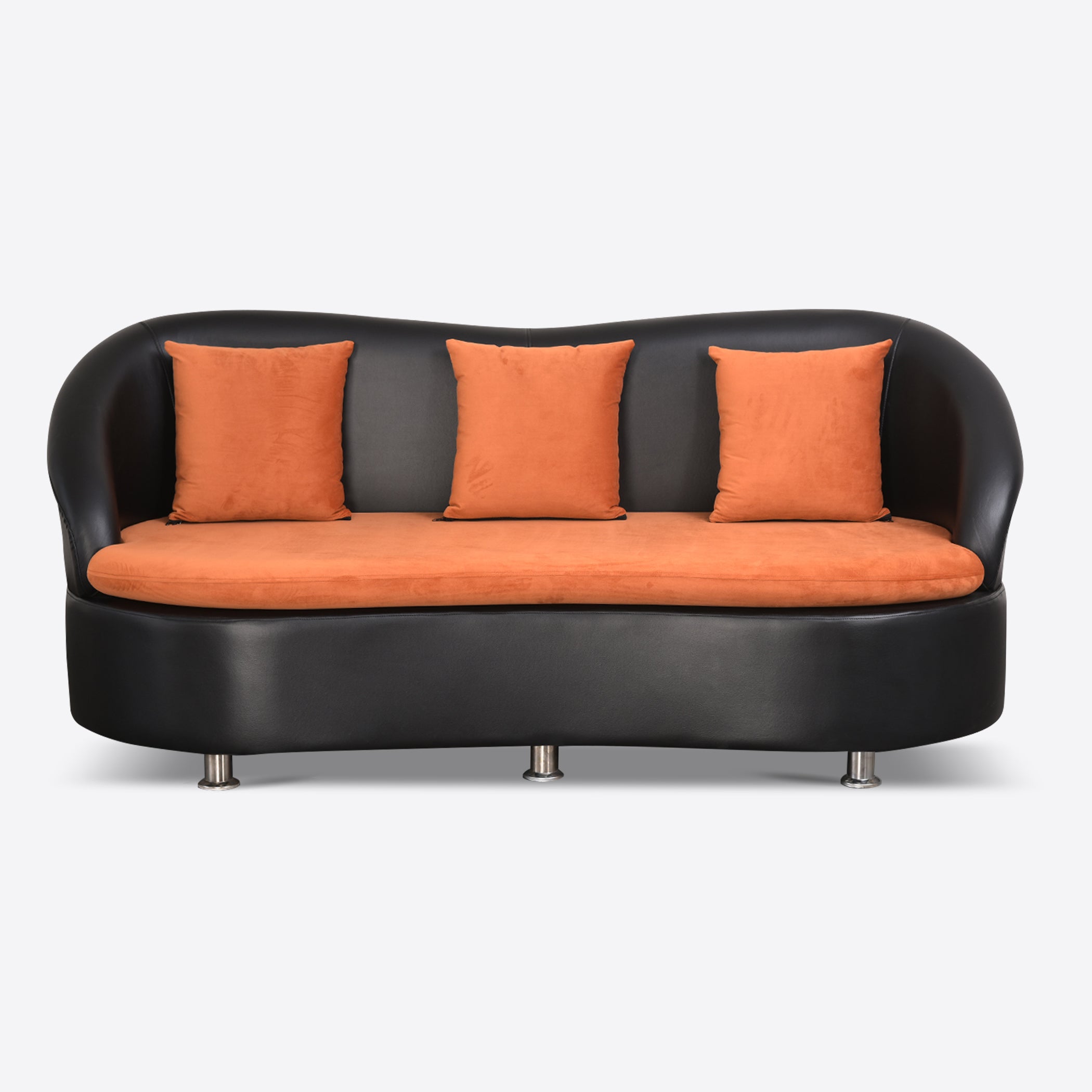 Moon BlackOrange 3S Sofa by Zorin Zorin