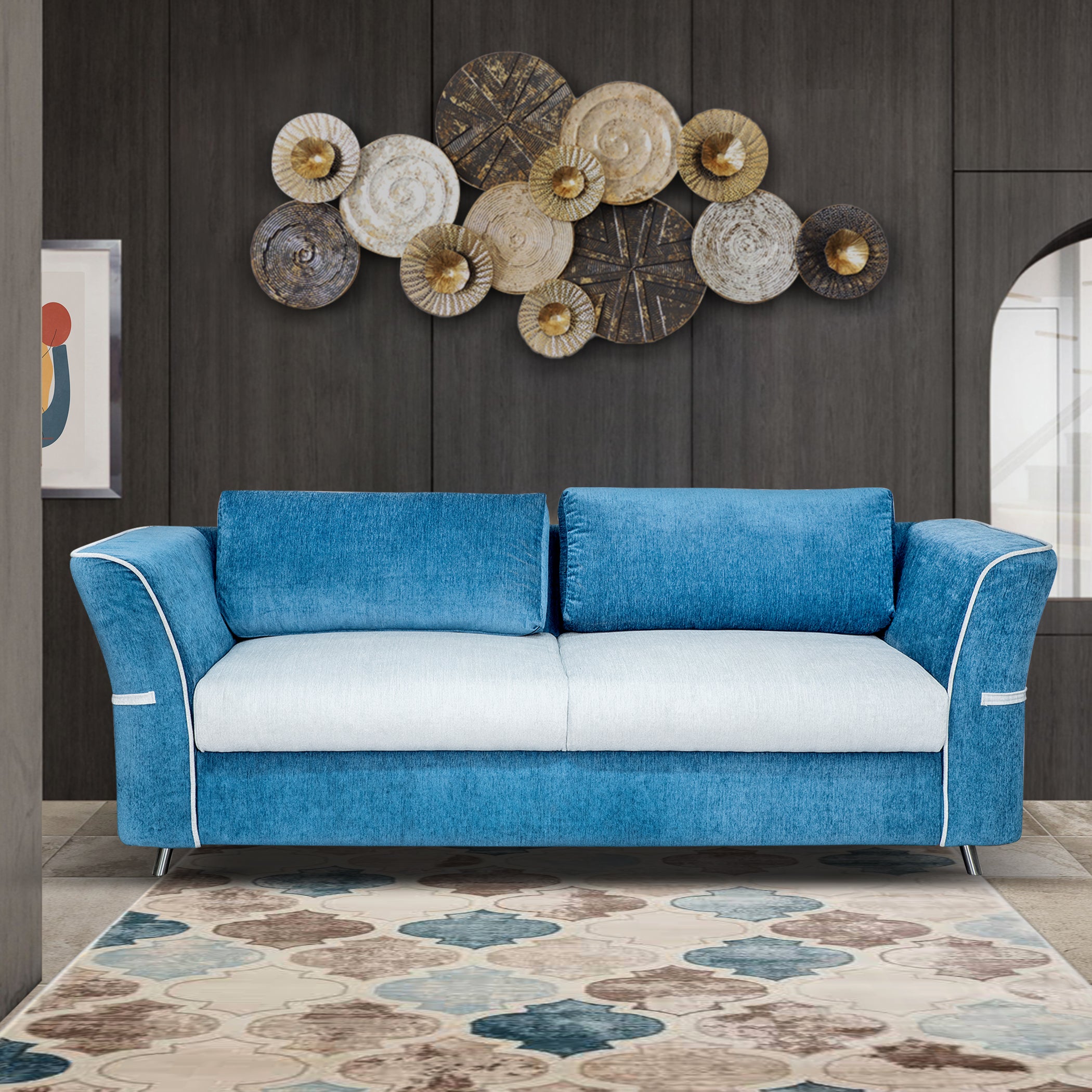 NewYork BlueTorquoise 3S Sofa by Zorin Zorin