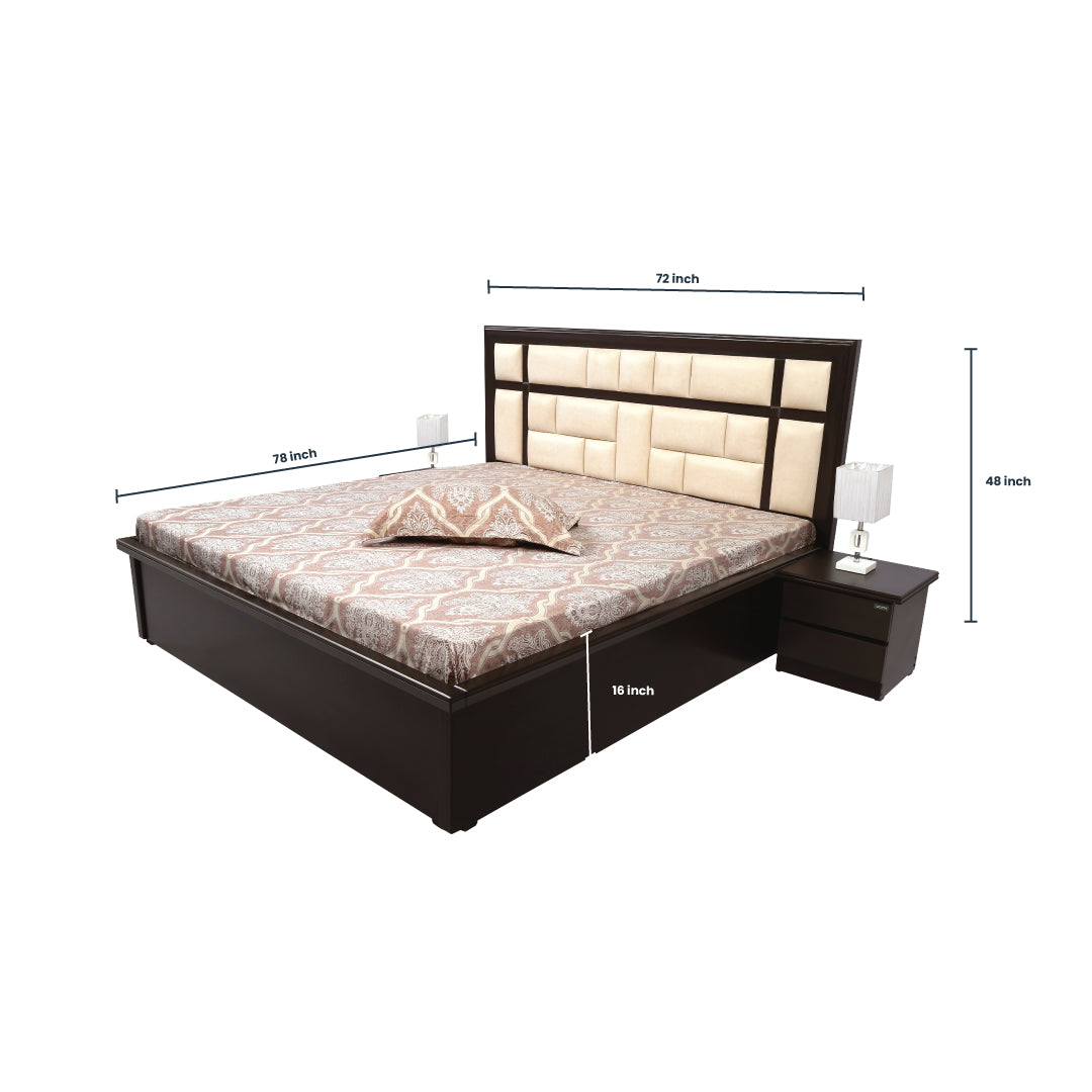 Hercules King bed by Zorin in Walnut Finish Zorin
