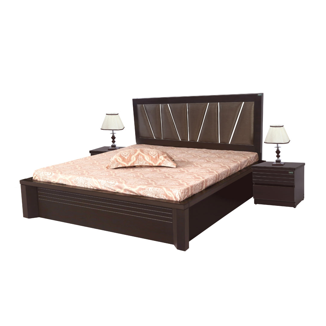Oberon King bed by Zorin in Walnut Finish Zorin