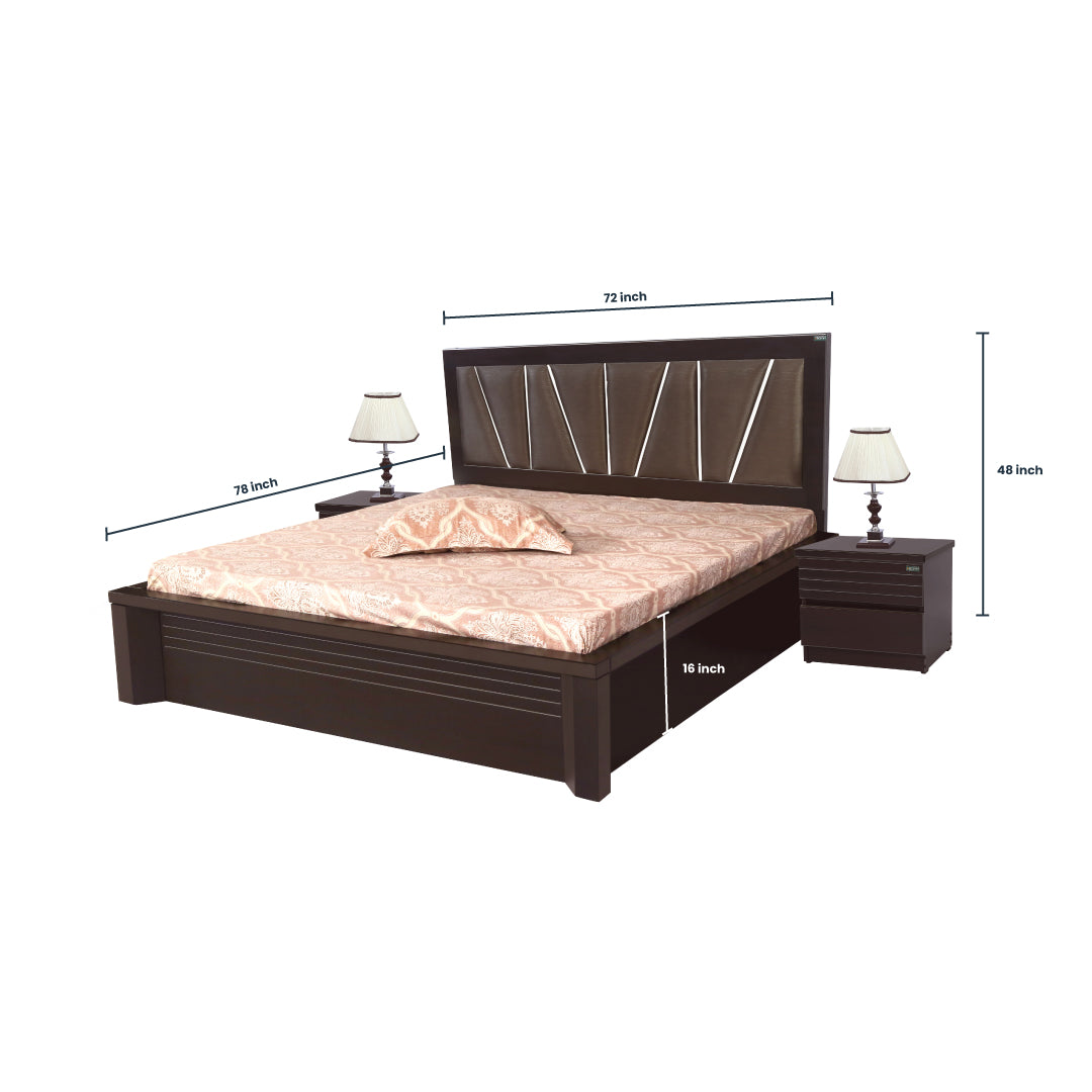 Oberon King bed by Zorin in Walnut Finish Zorin