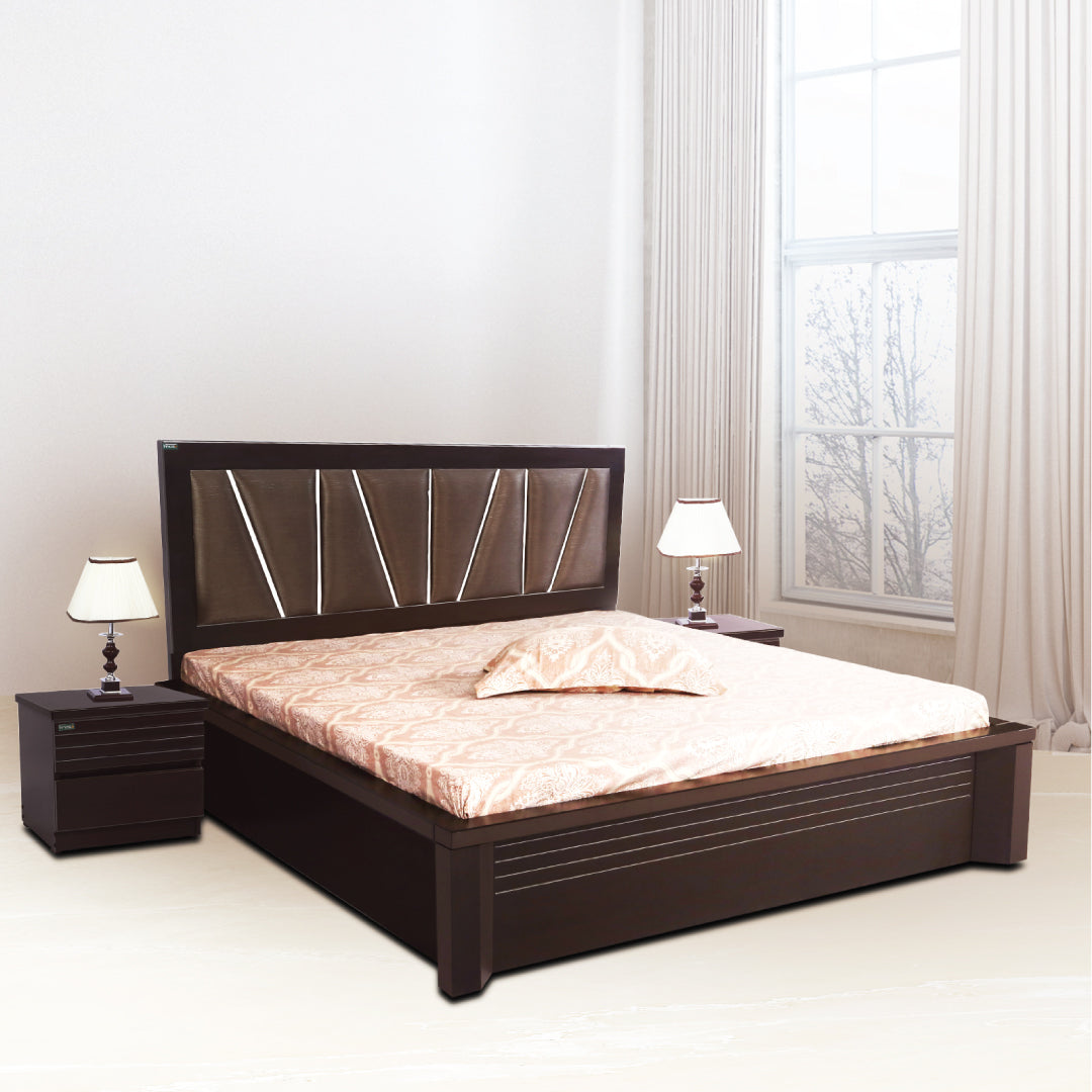 Oberon King bed by Zorin in Walnut Finish Zorin