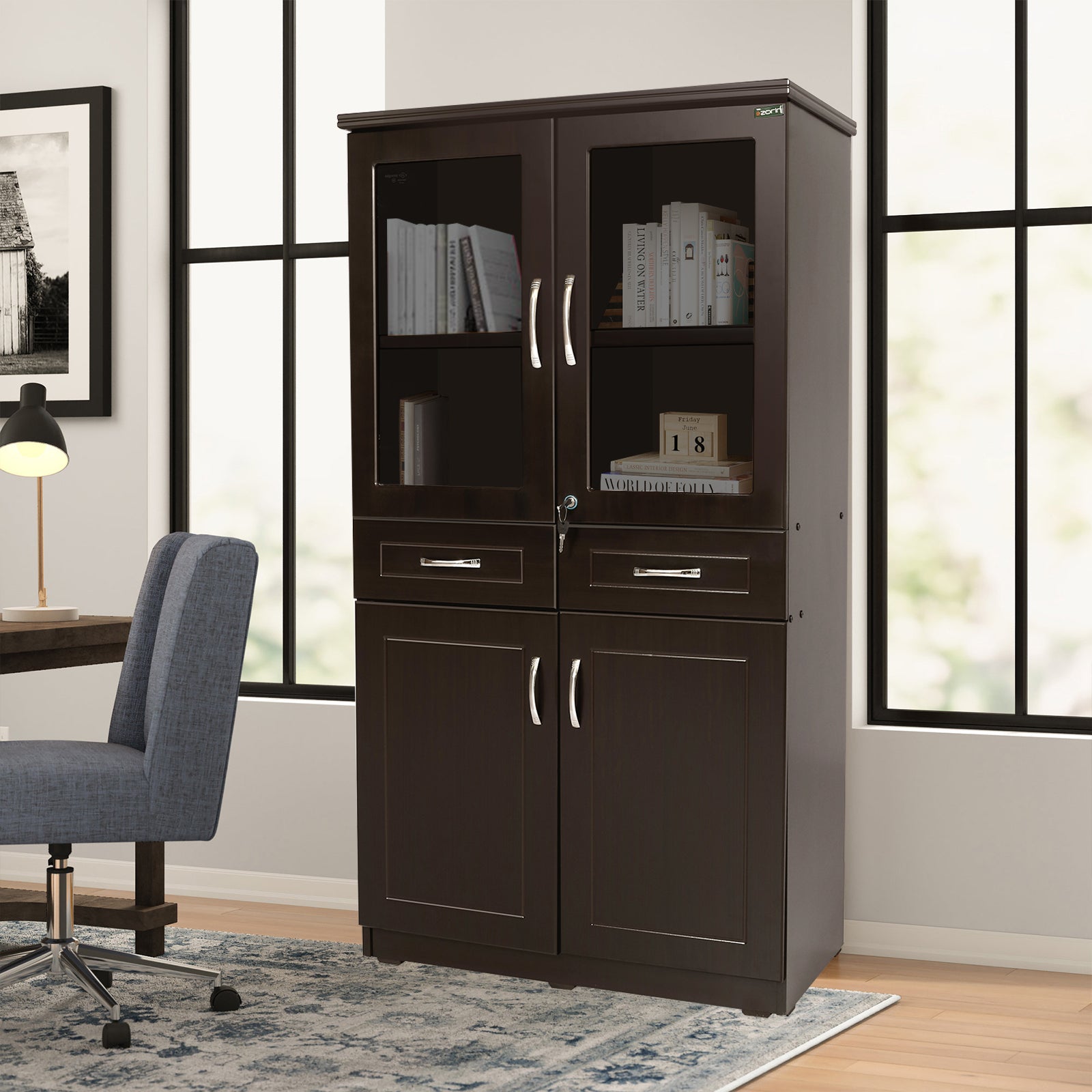 BS32 King Book Shelf by Zorin in Walnut Finish Zorin