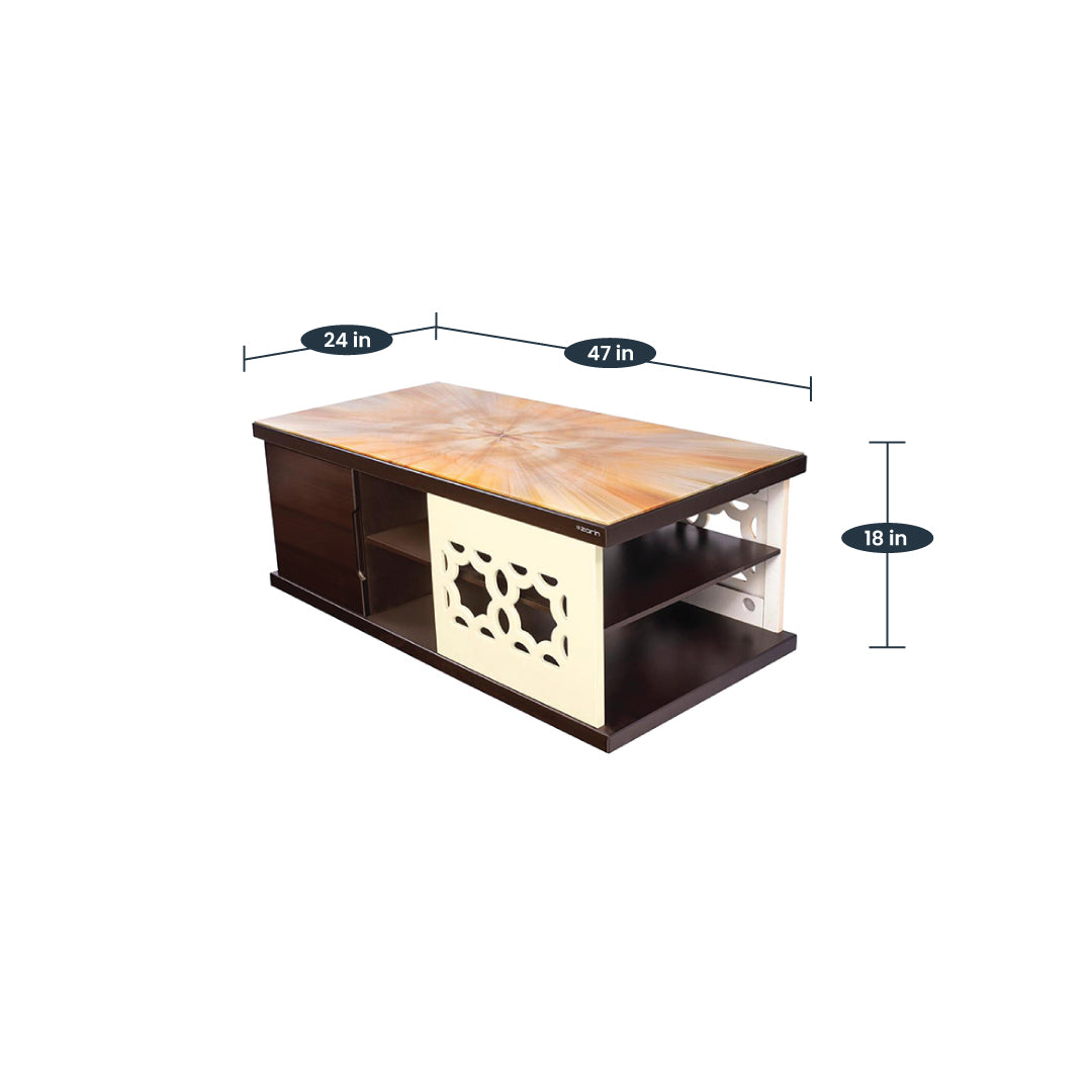 Tulip Coffee Table by Zorin in Walnut Finish Zorin