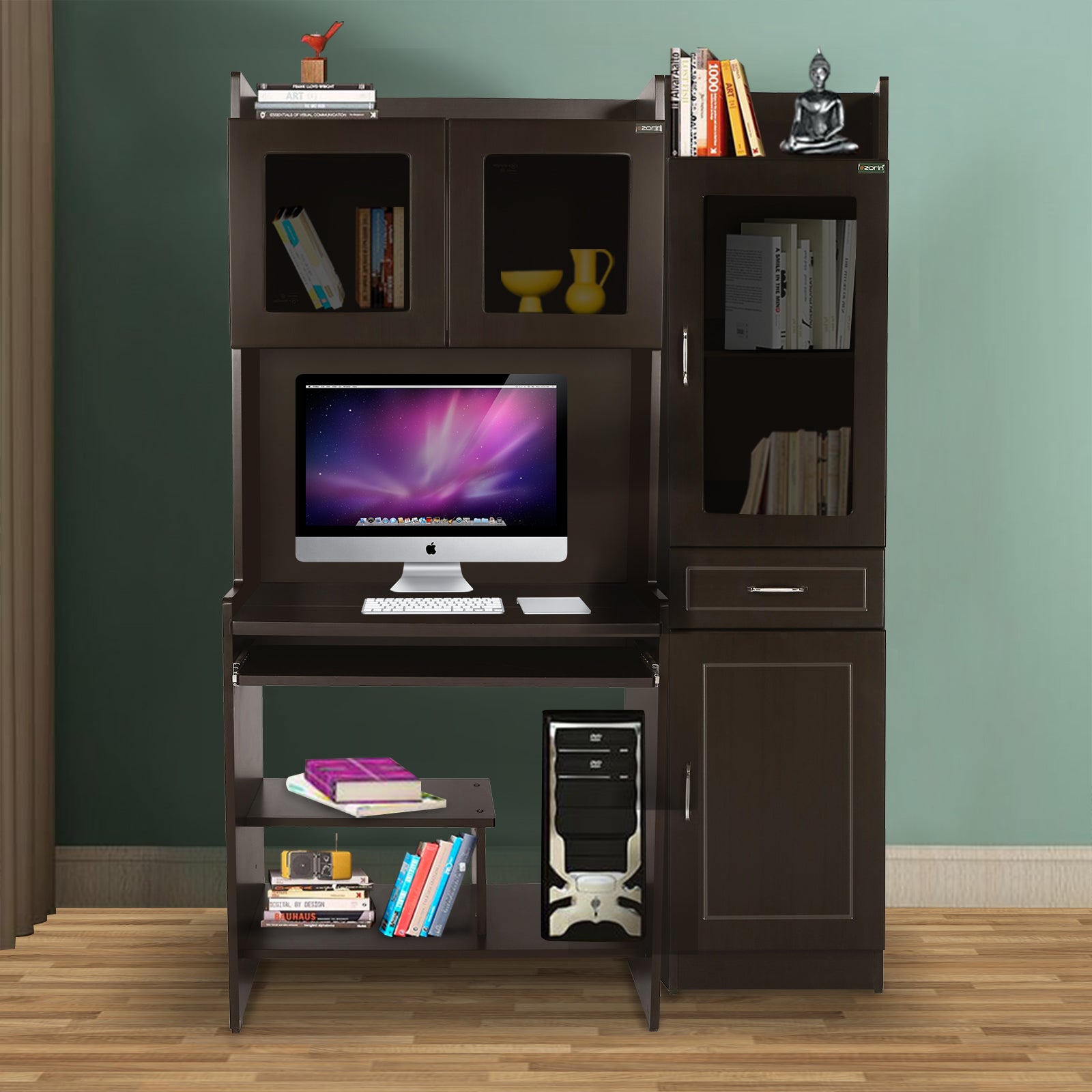 SU12 Computer Table by Zorin in Walnut Finish Zorin