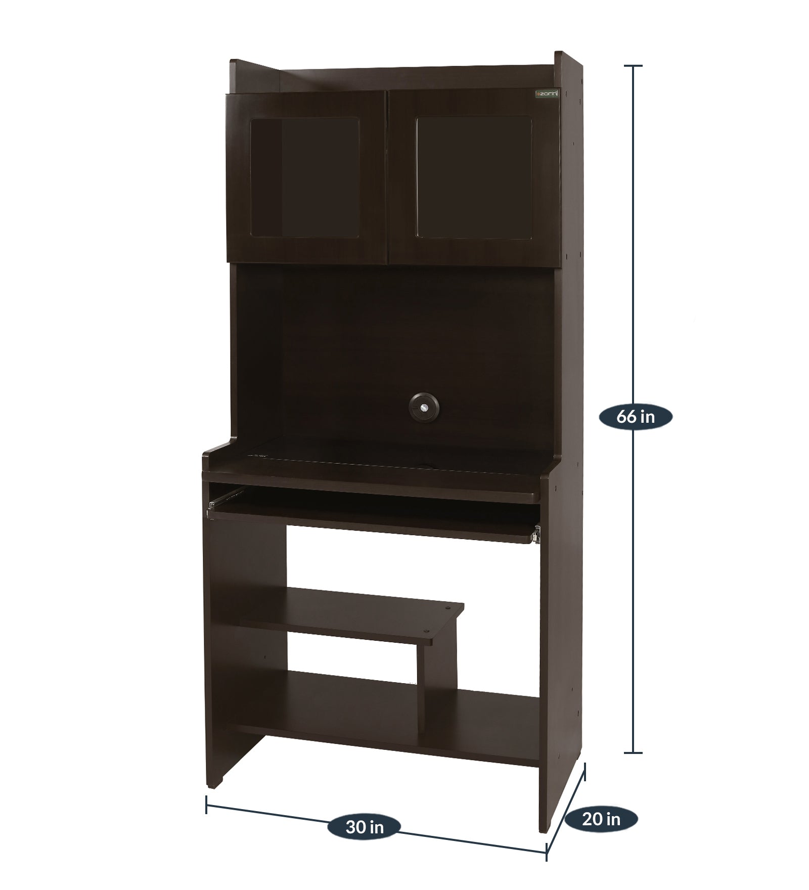 SU1 Computer Table by Zorin in Walnut Finish Zorin