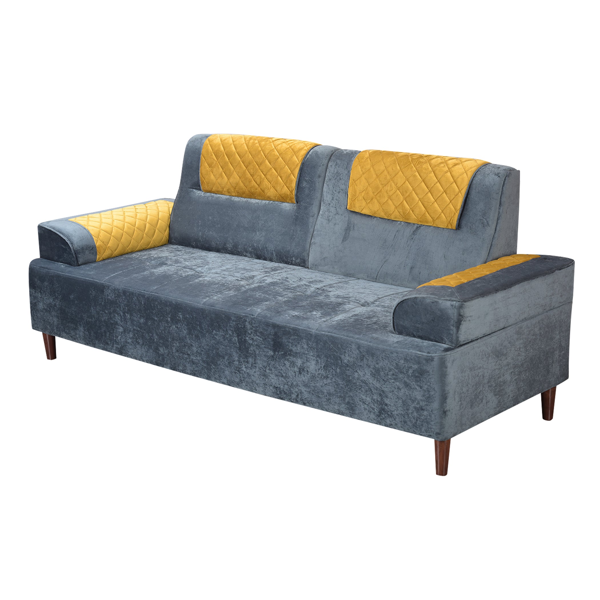 Austin GreyYellow 3S Sofa by Zorin Zorin
