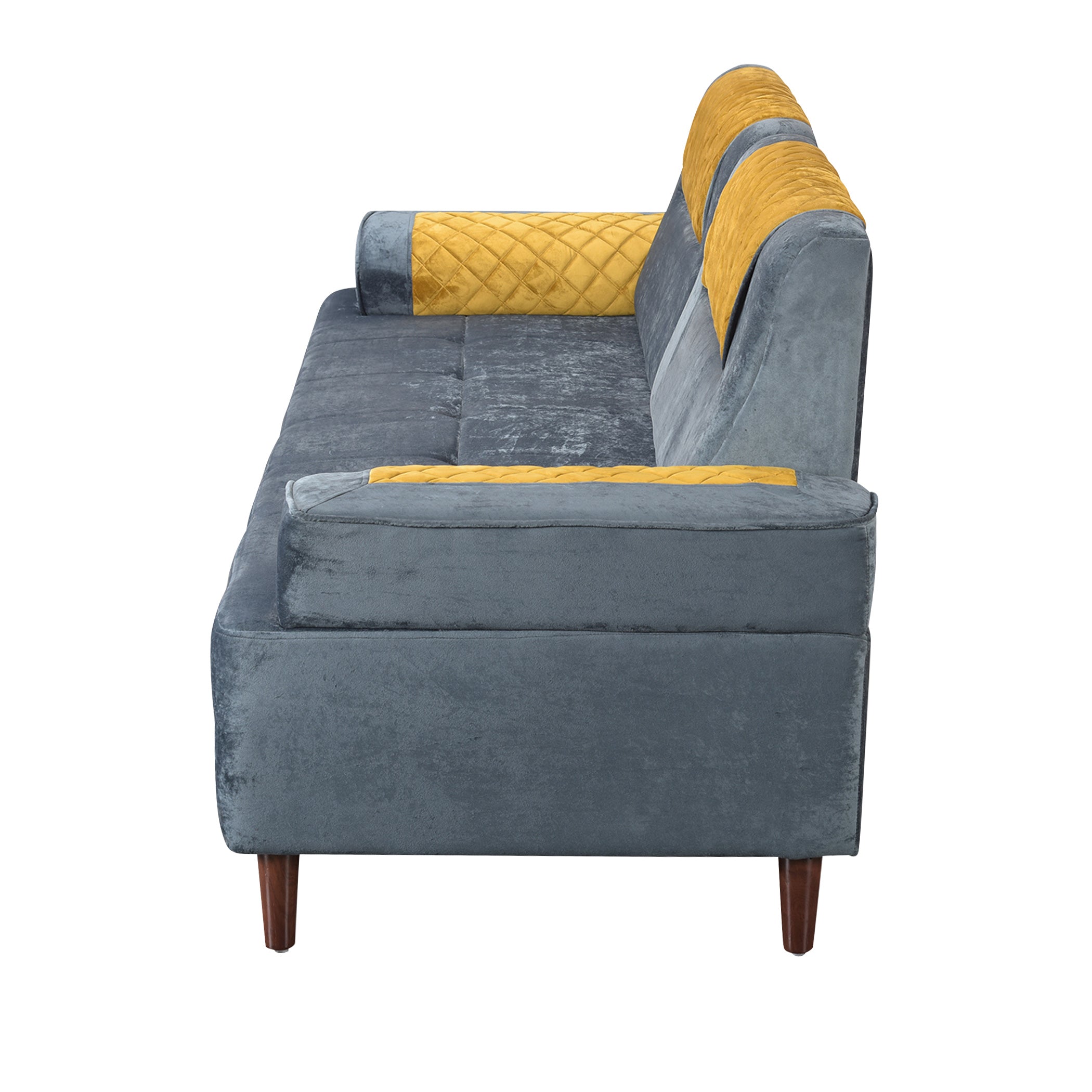 Austin GreyYellow 3S Sofa by Zorin Zorin