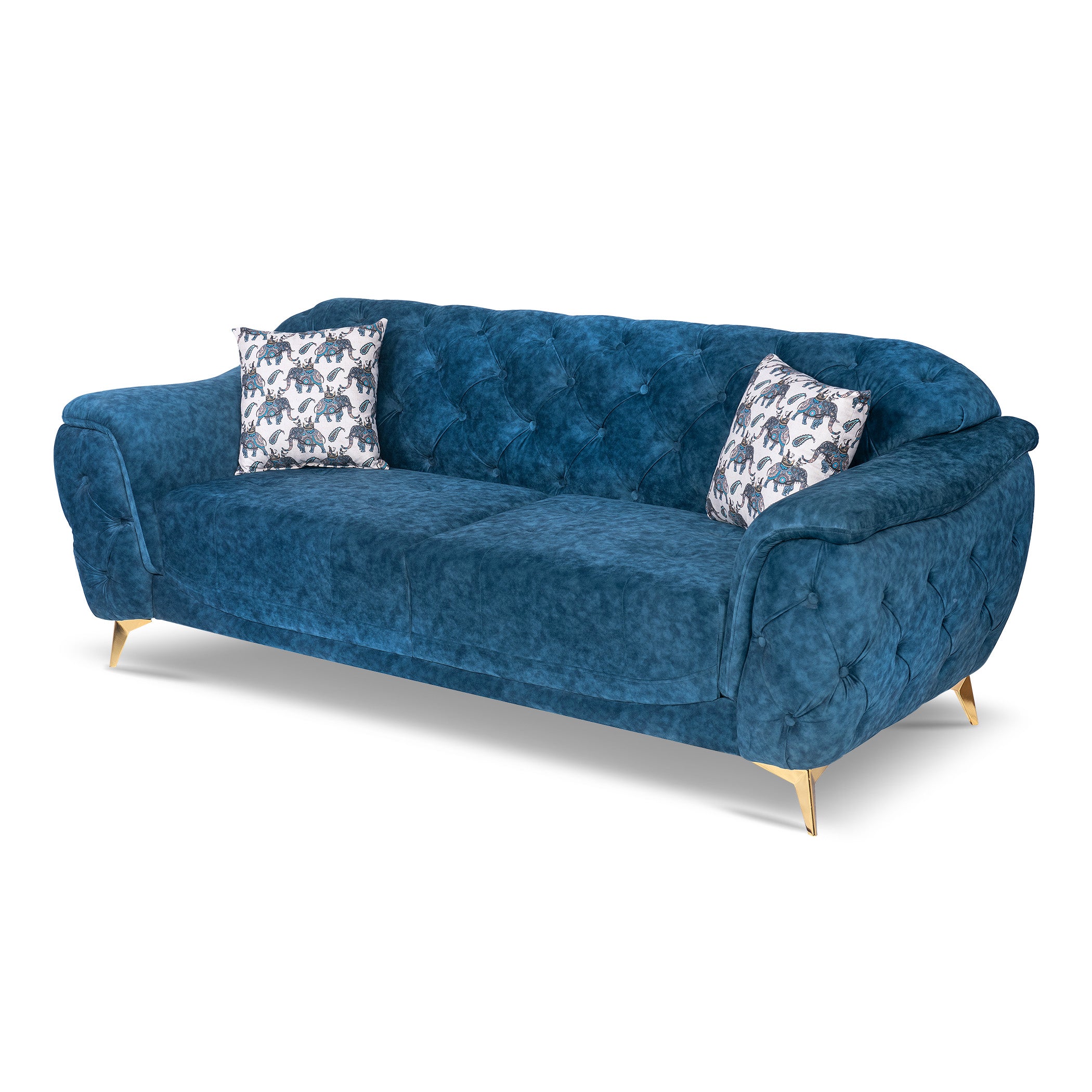 Denmark TexturedBlue 3S Sofa by Zorin Zorin