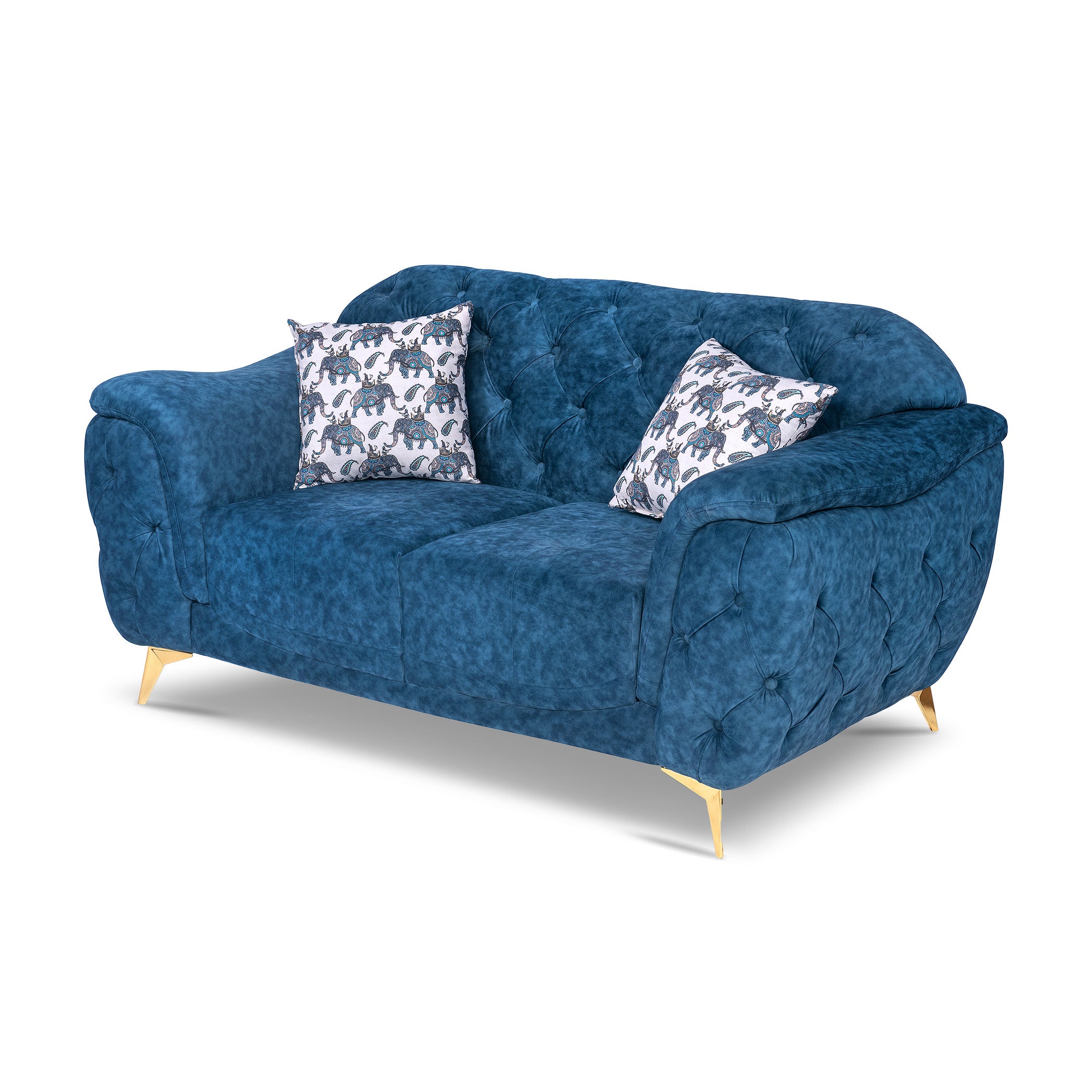 Denmark TexturedBlue 2S Sofa by Zorin Zorin