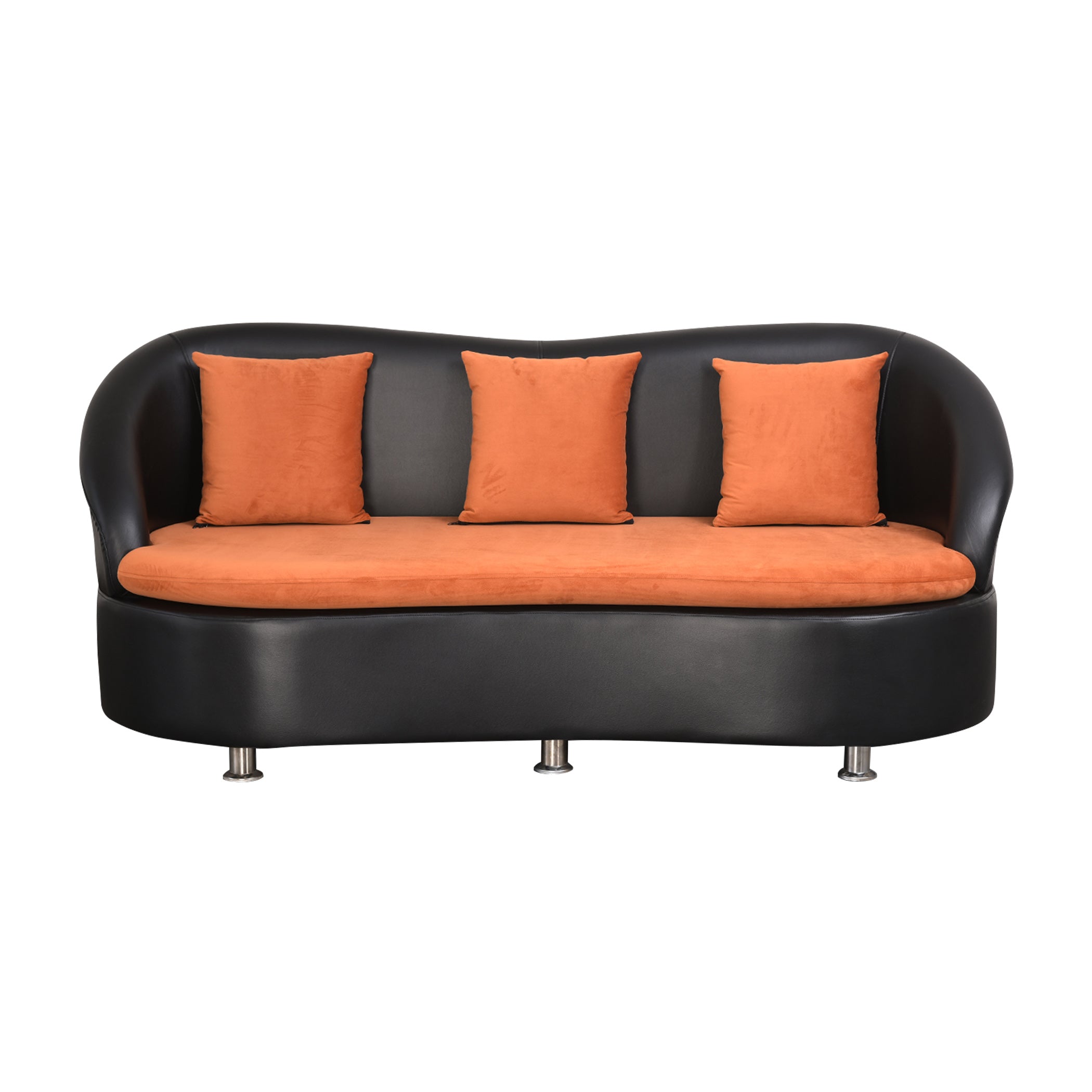 Moon BlackOrange 3S Sofa by Zorin Zorin
