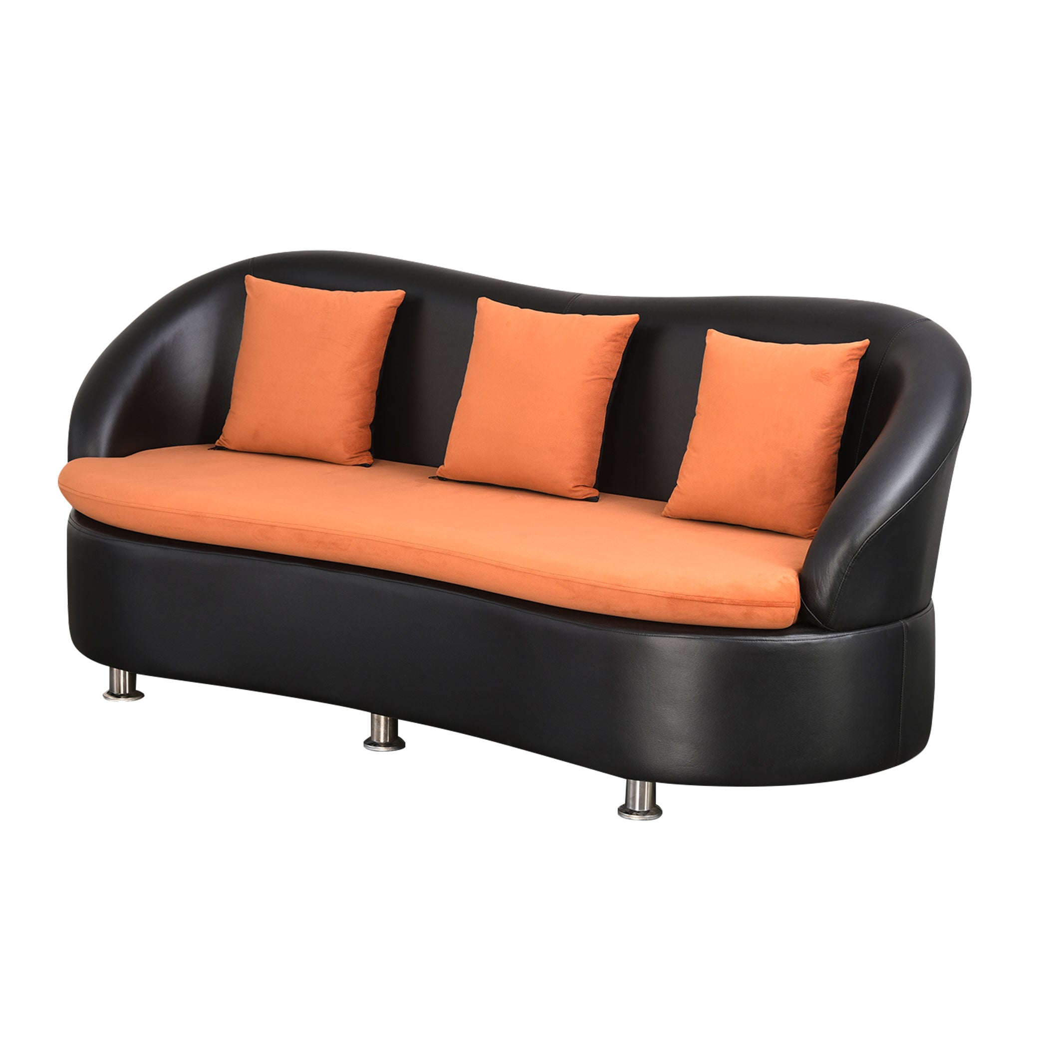 Moon BlackOrange 3S Sofa by Zorin Zorin