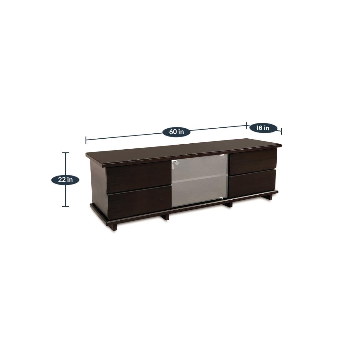 LCD60L TV Unit by Zorin in Walnut Finish Zorin