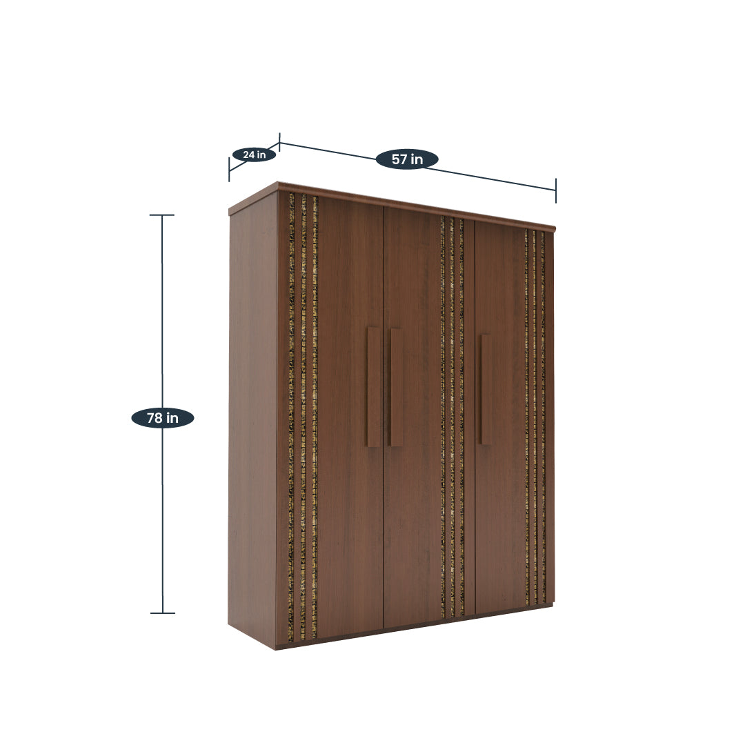 Alpha 2D Wardrobe by Zorin in Walnut Finish Zorin