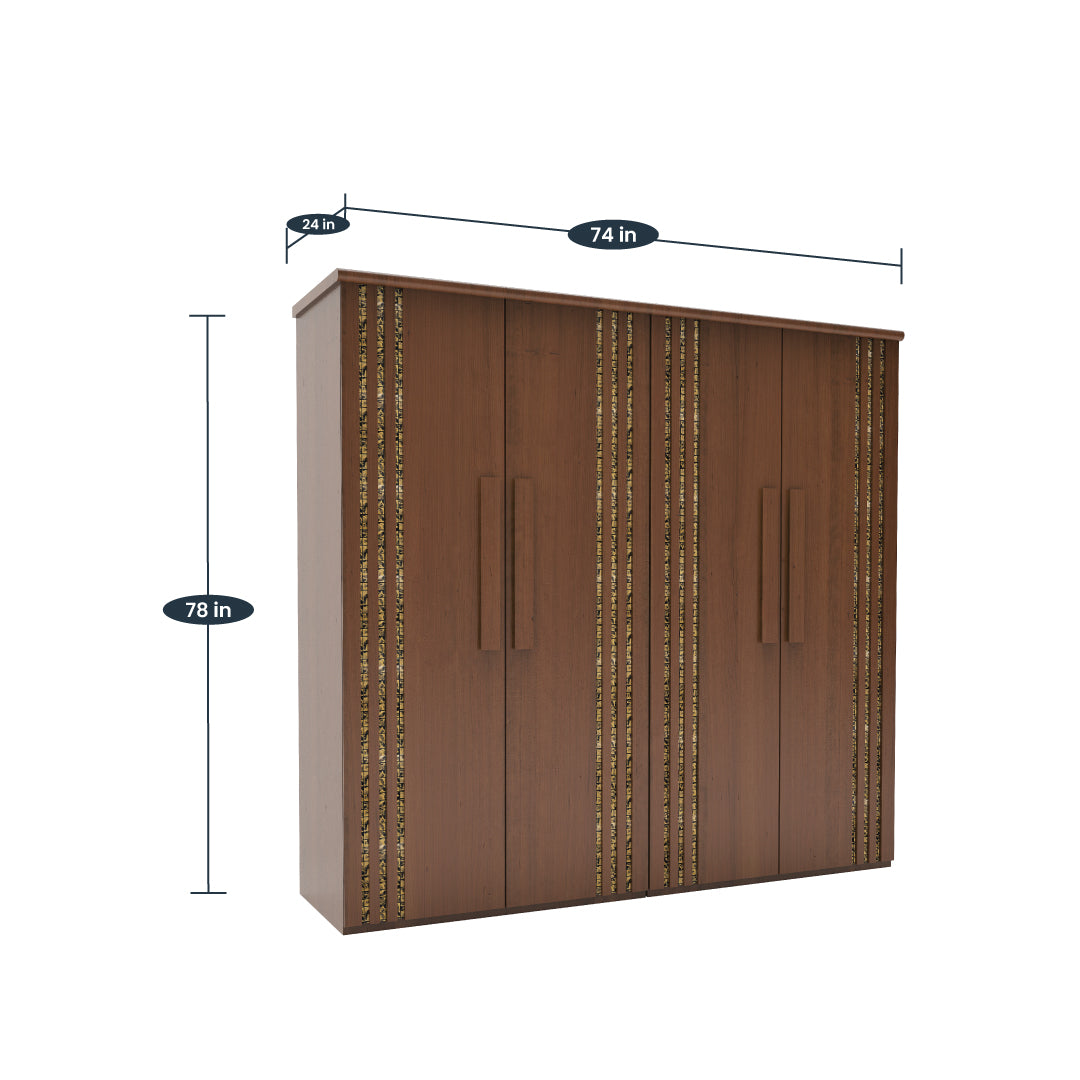 Alpha 2D Wardrobe by Zorin in Walnut Finish Zorin