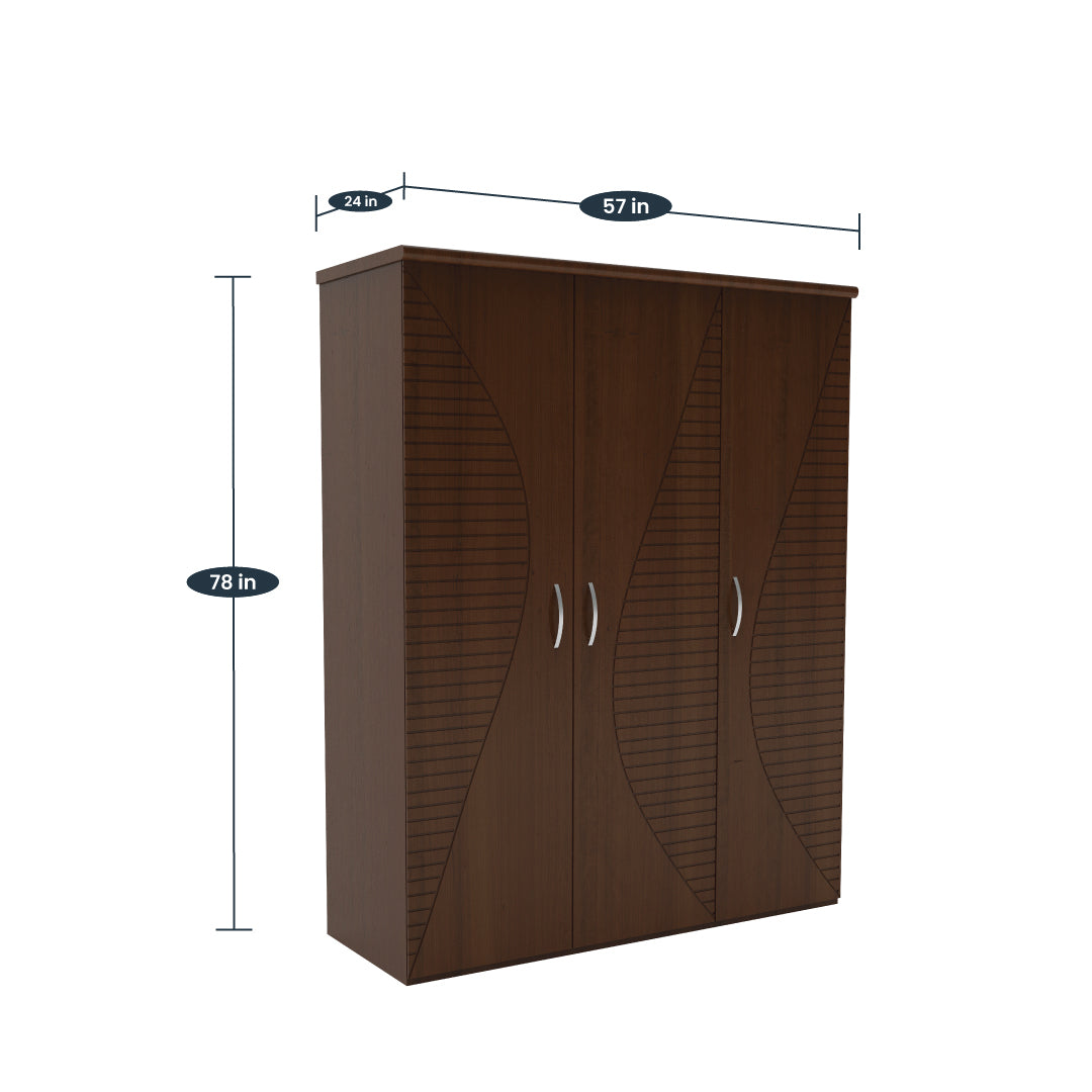 Block 2D Wardrobe by Zorin in Walnut Finish Zorin