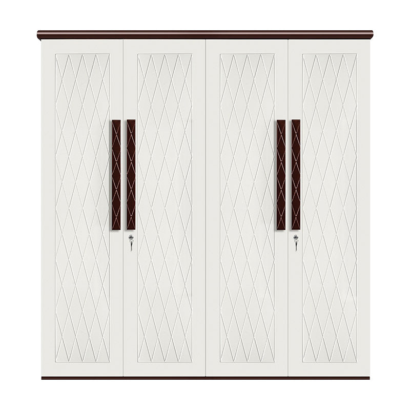 Delta 4 Door Wardrobe by Zorin in White Walnut Finish