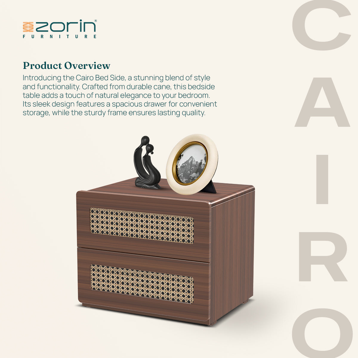 Cairo Bedside Table Zorin