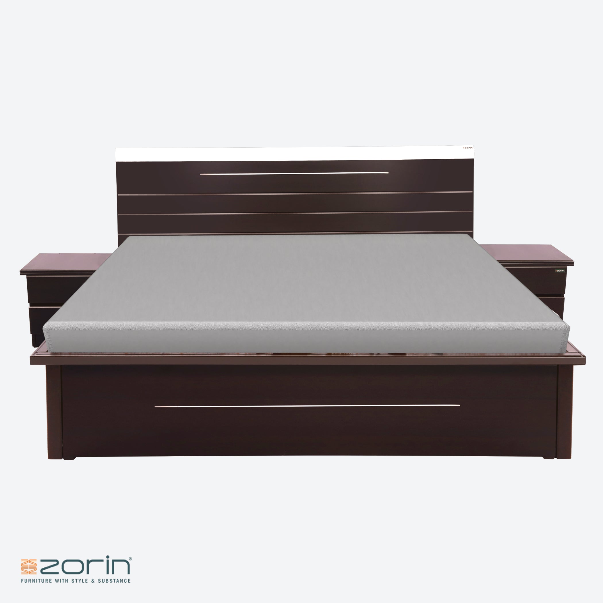 Astrid King bed in Walnut Finish Zorin