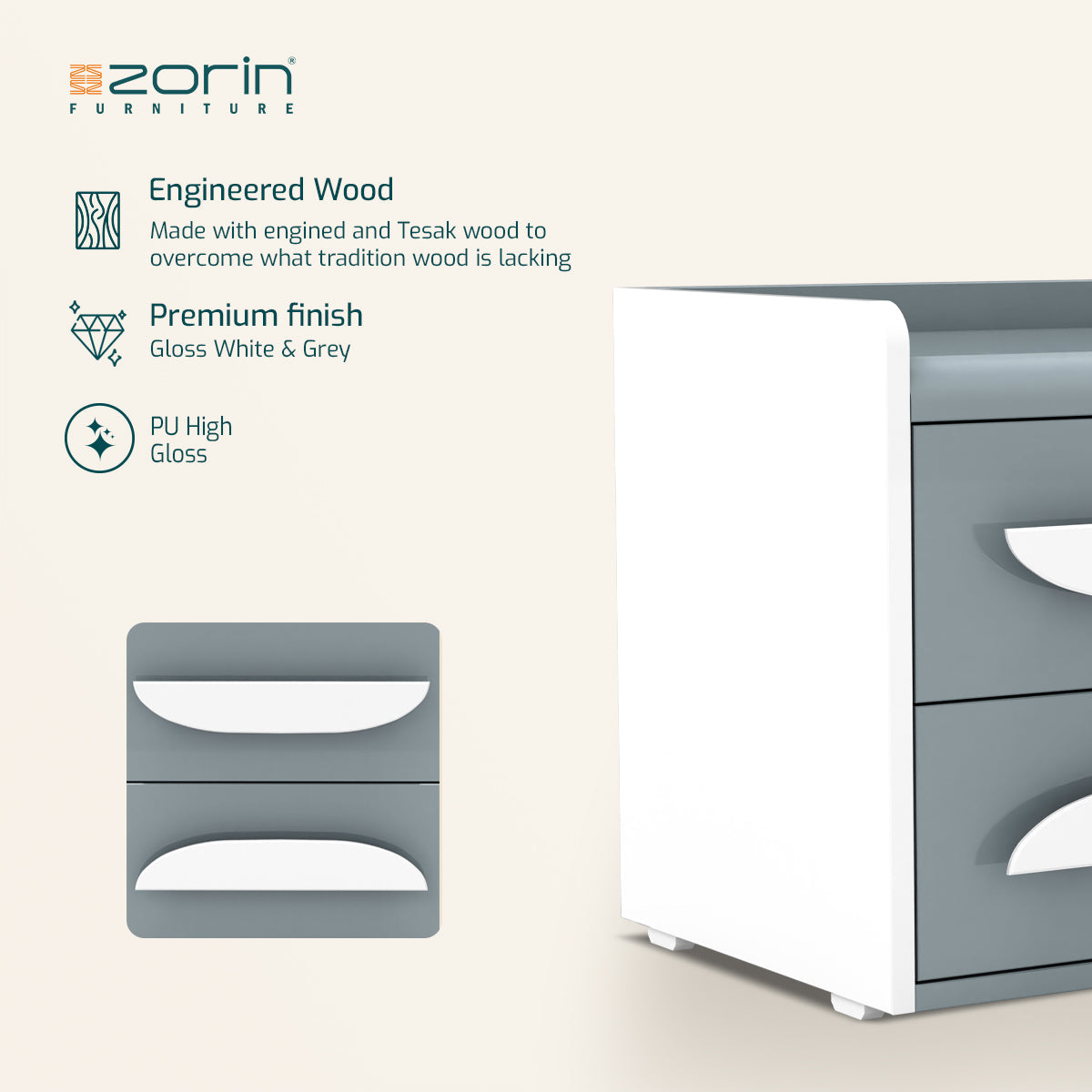 Kara Bed Side Table Zorin