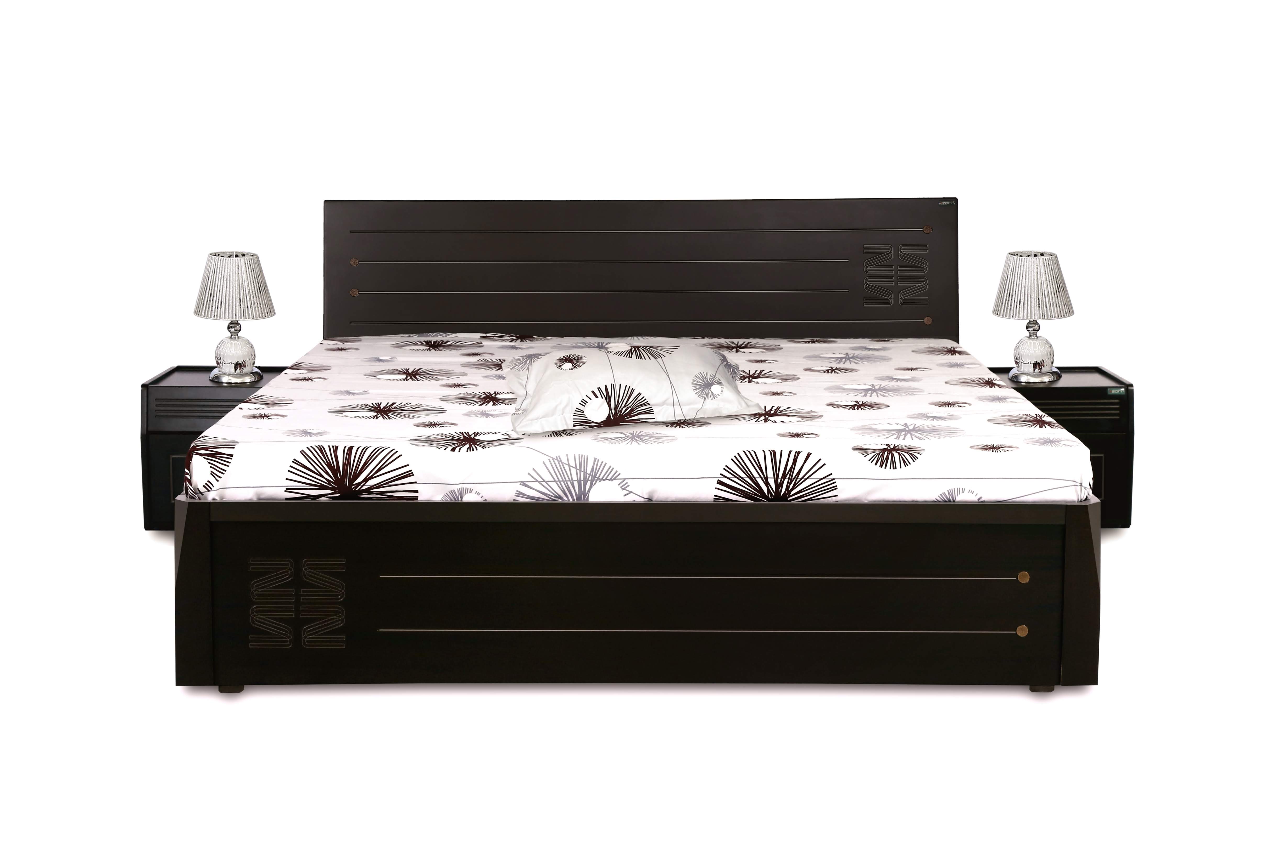 NOVA Prime King Bed with Storage — Walnut Finish