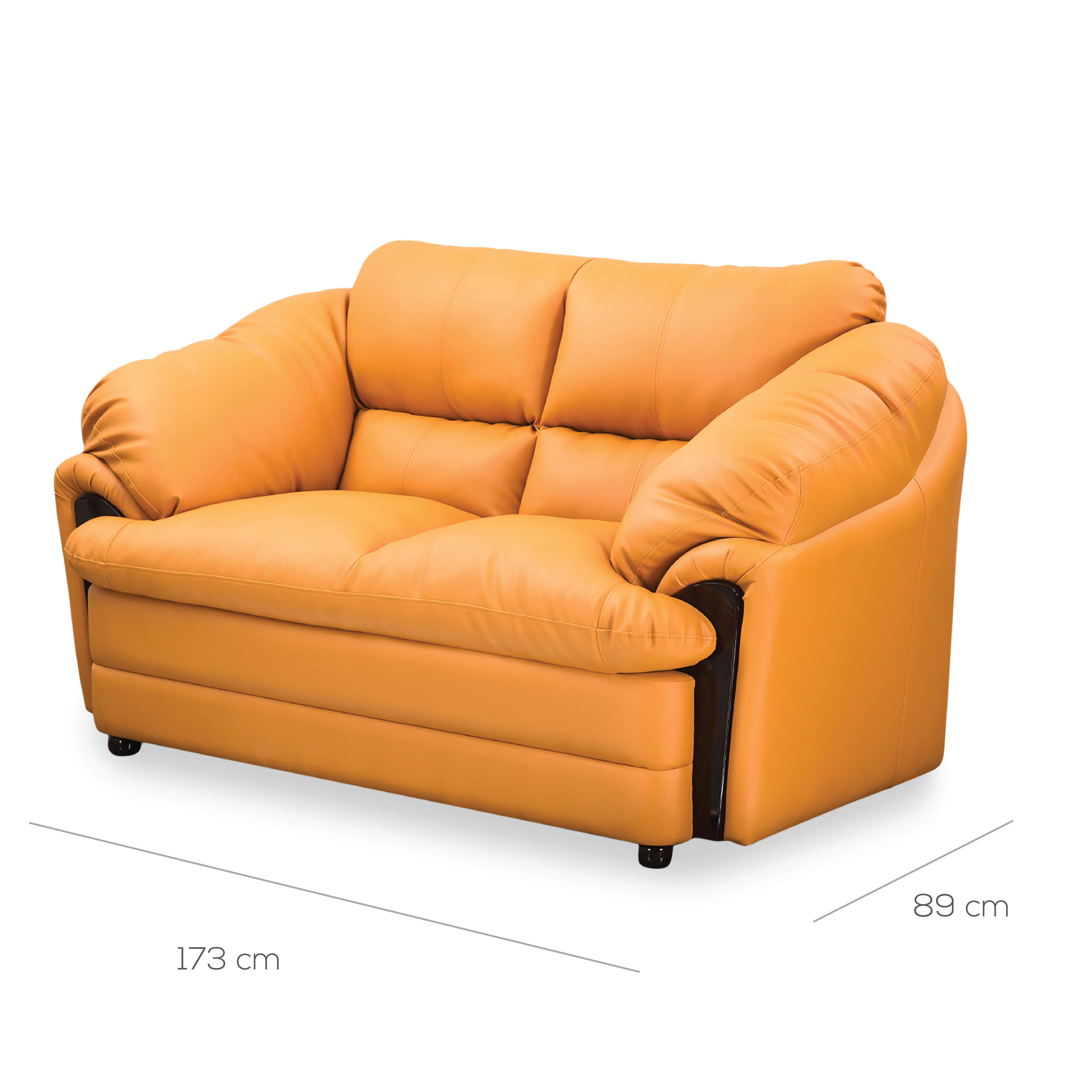 Coppenhagen Vibrant Yellow 2 Seater Sofa Zorin