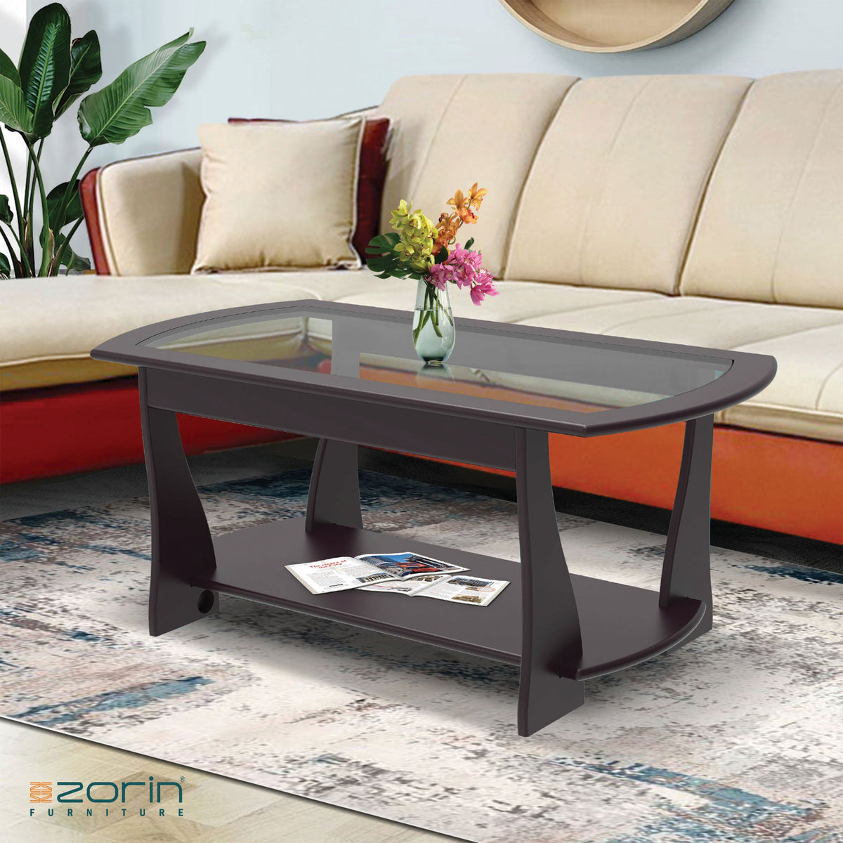 Desert Coffee Table in Walnut Finish Zorin