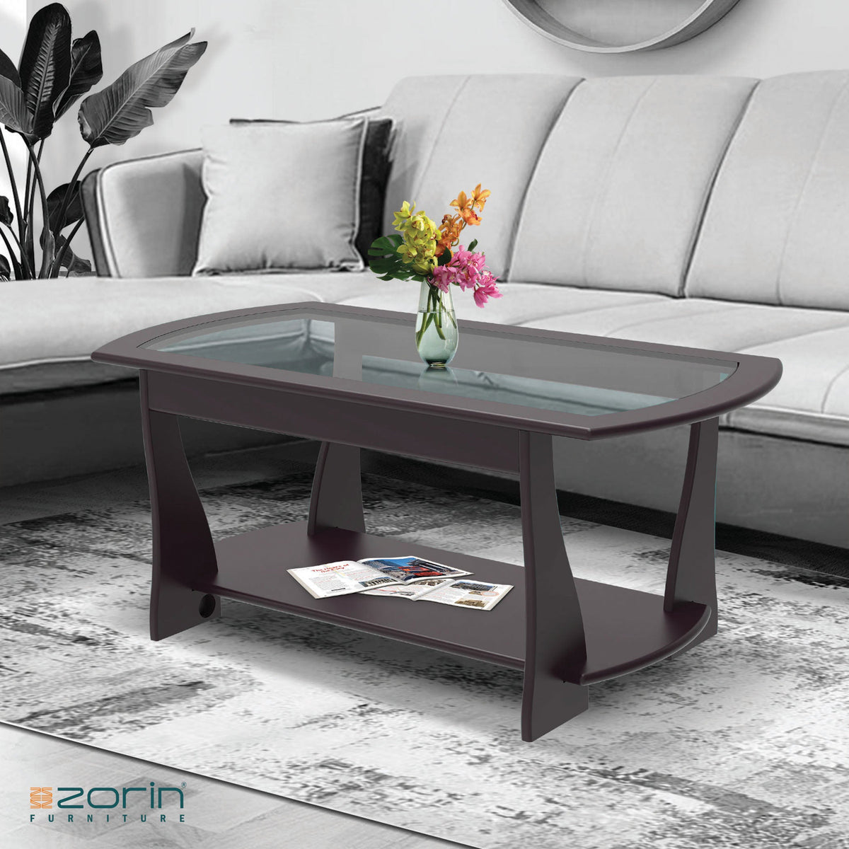 Desert Coffee Table in Walnut Finish Zorin