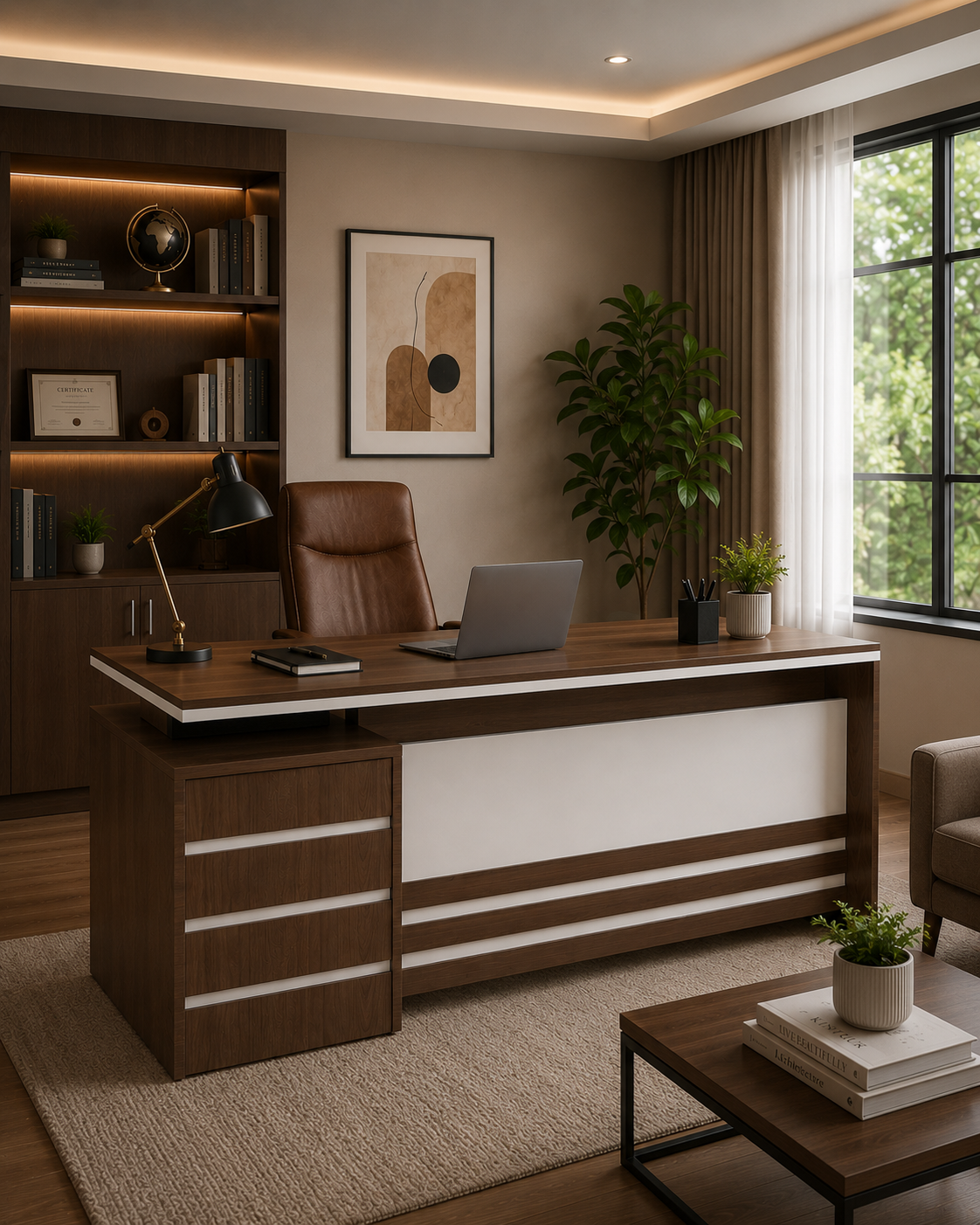Gold Office Table Asmara