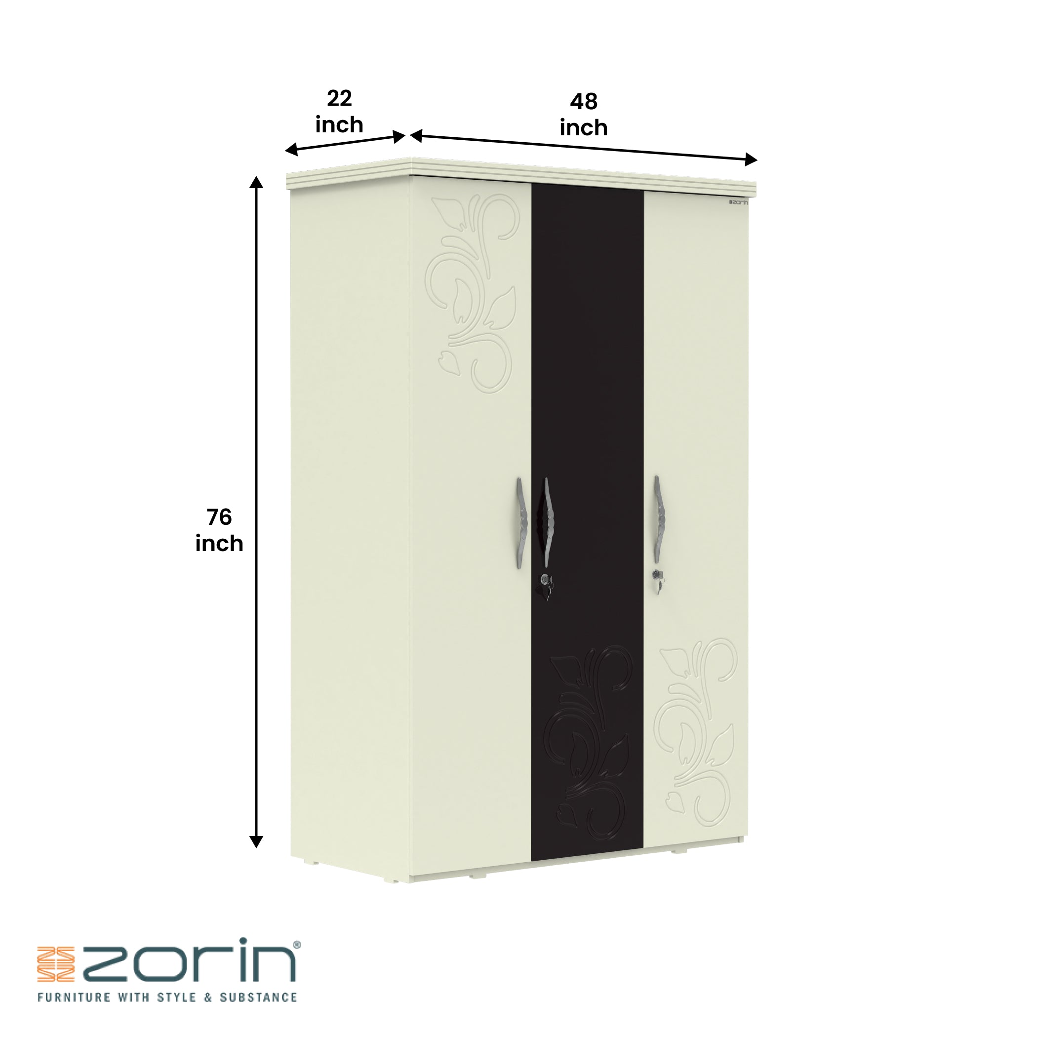 Allure wardrobe 3 Door Zorin