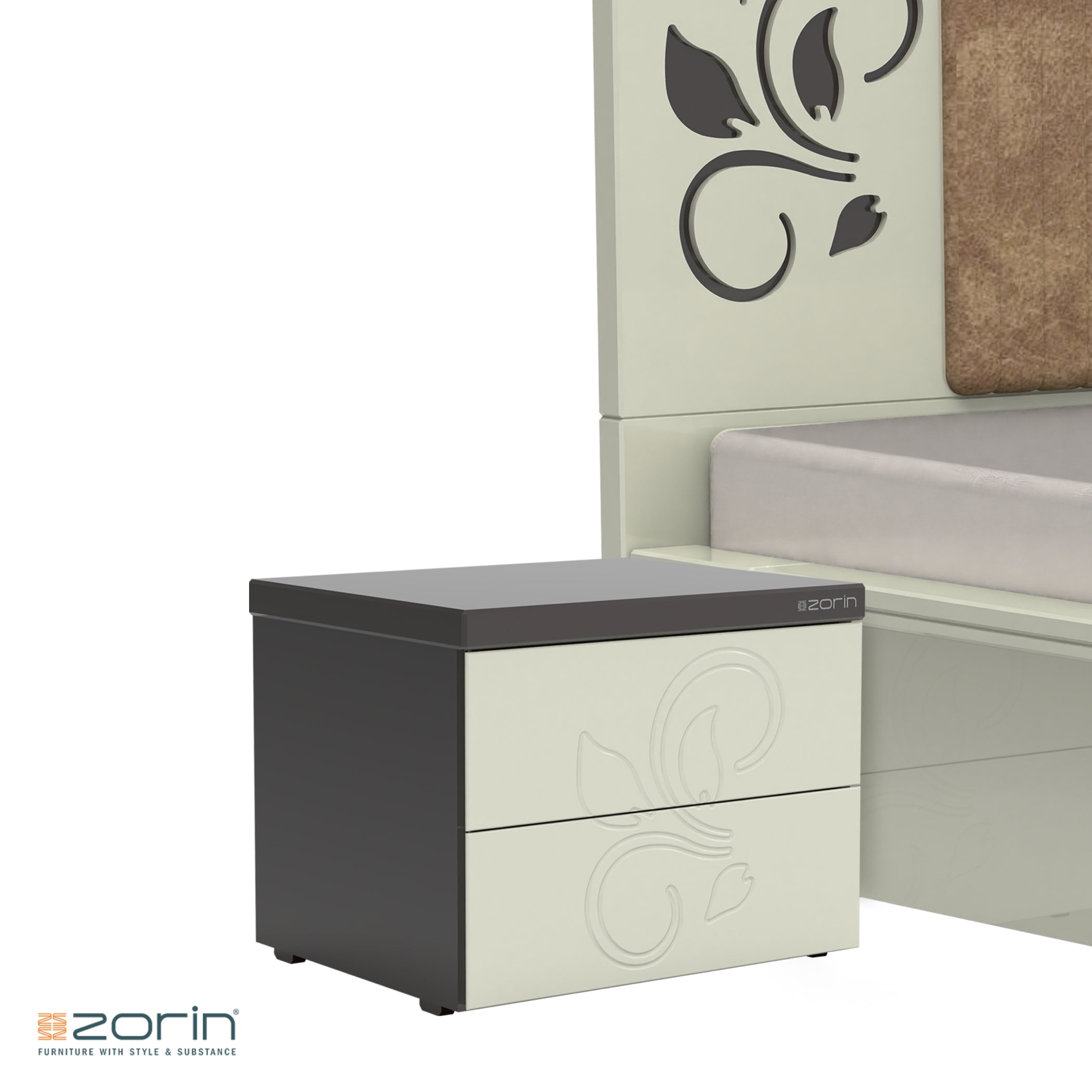 Allure King -Hydraulic Bed High  Gloss PU Zorin