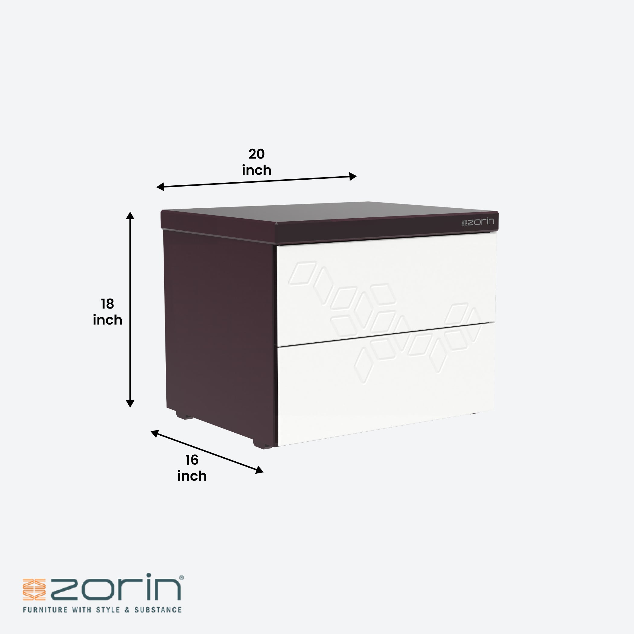 Autumn Bed Side Table High Gloss PU Zorin