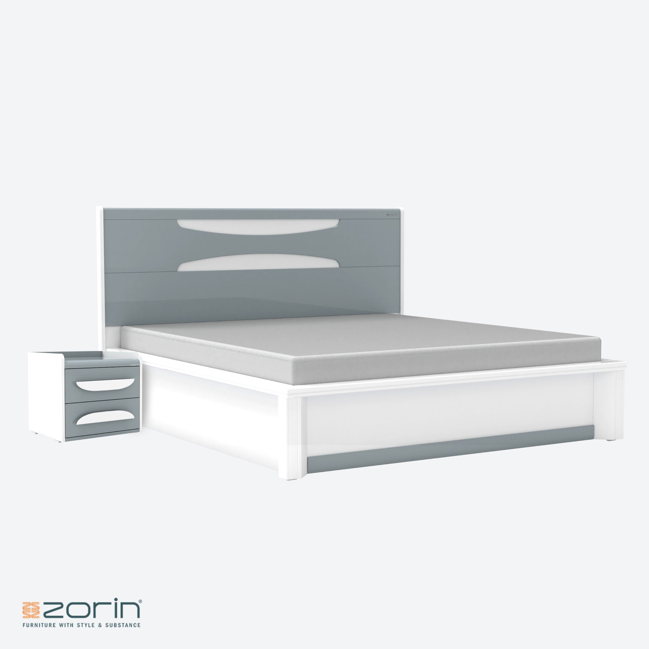 Kara High Gloss PU Bed Zorin