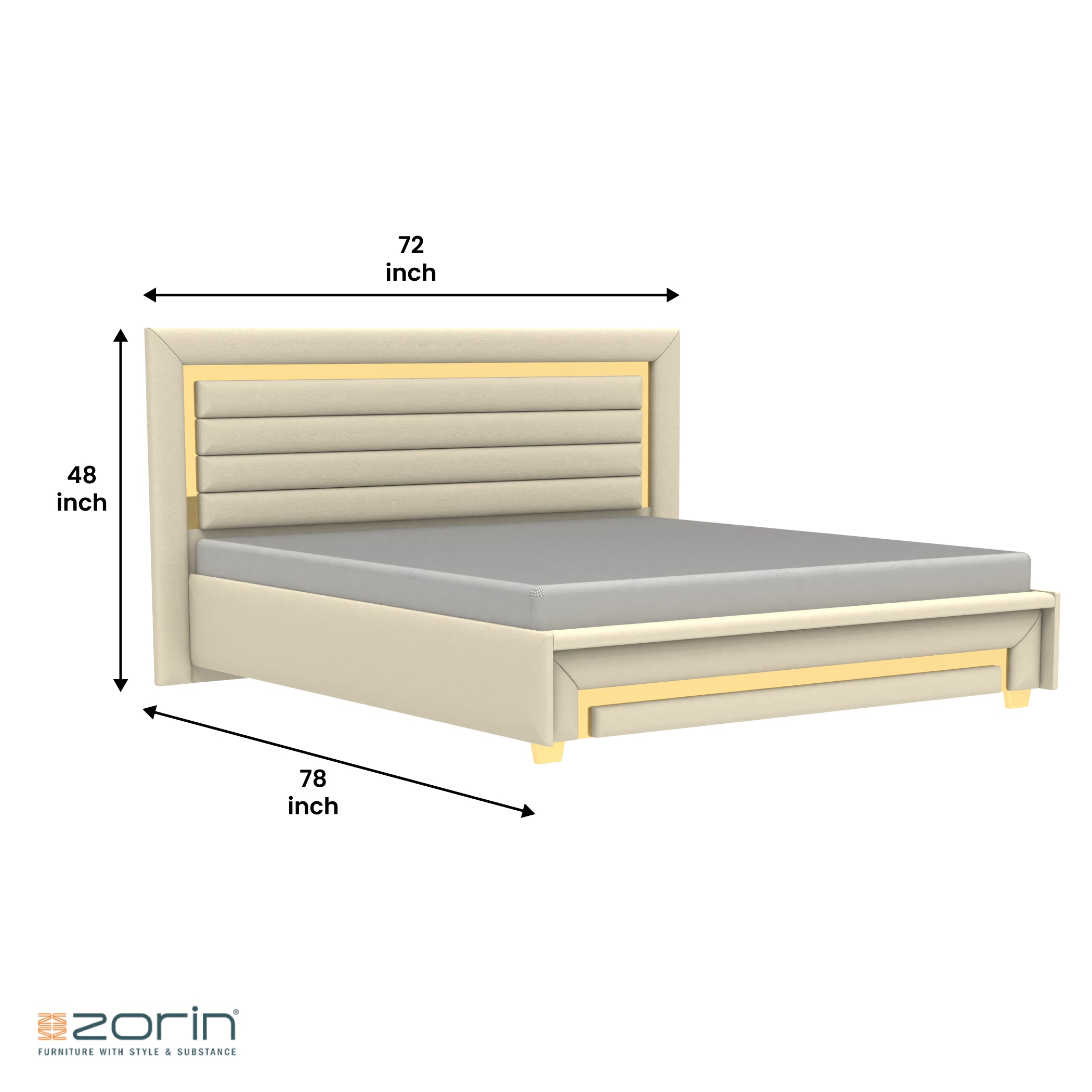 Roger King Bed With Storage Zorin