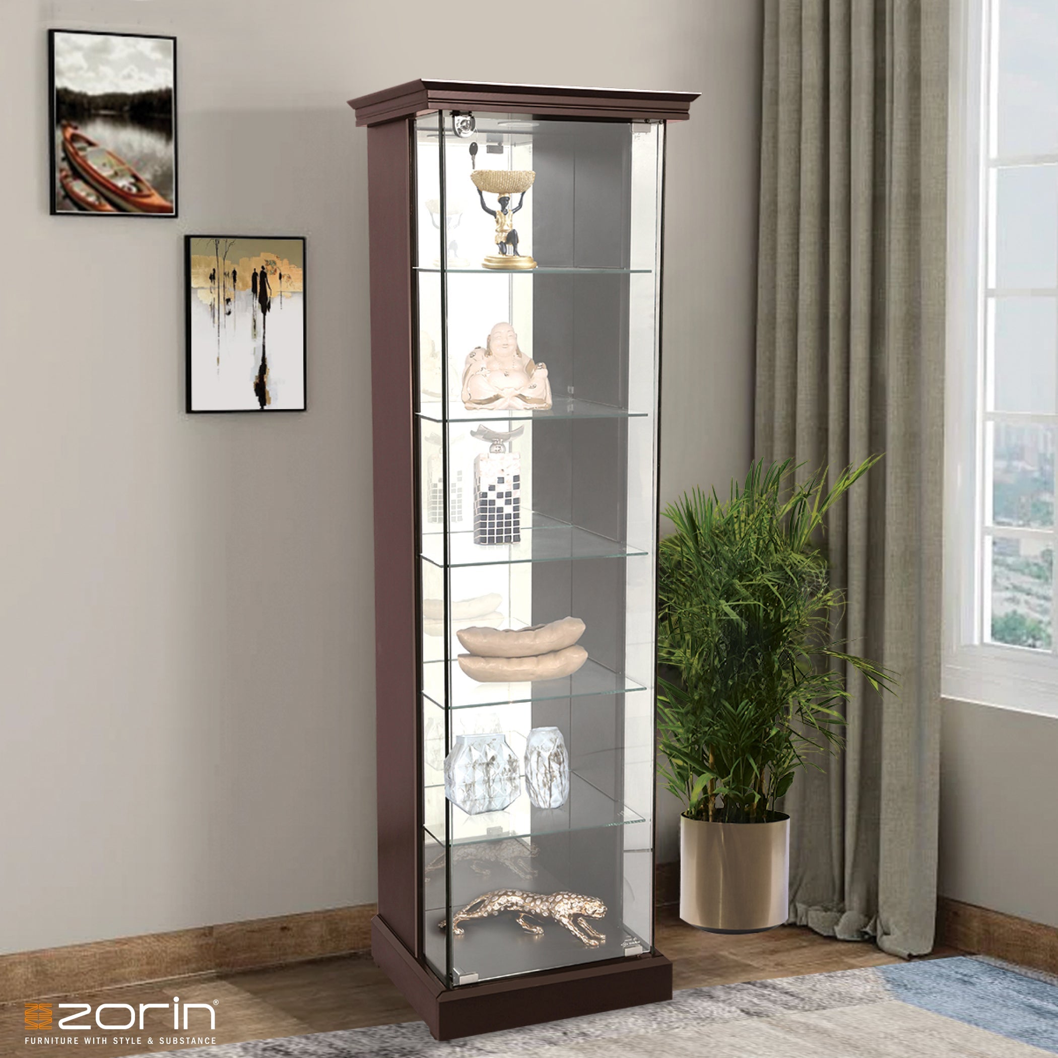 Ivan 22 Display Unit in Walnut Finish Zorin