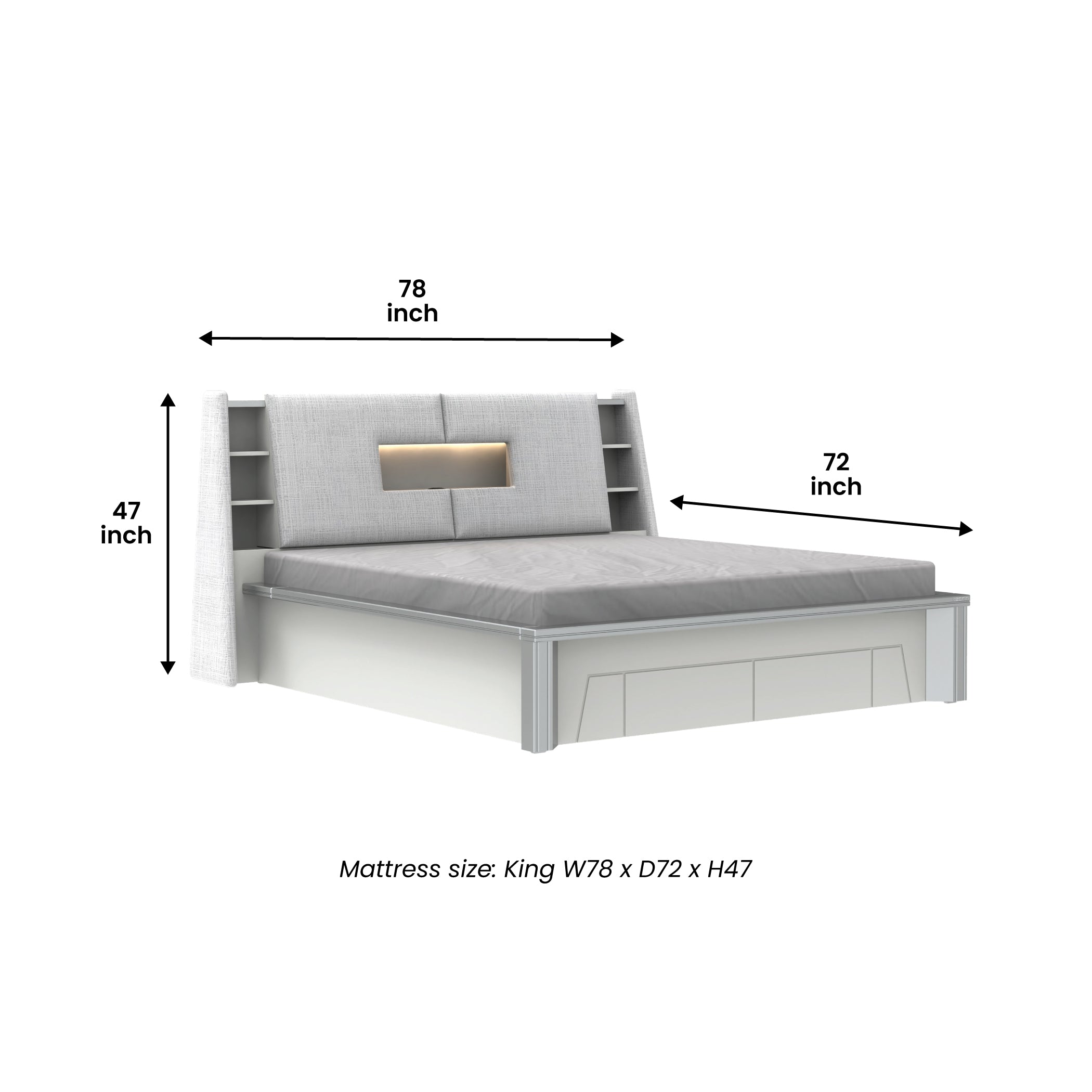 Lunar Bed Storage Zorin