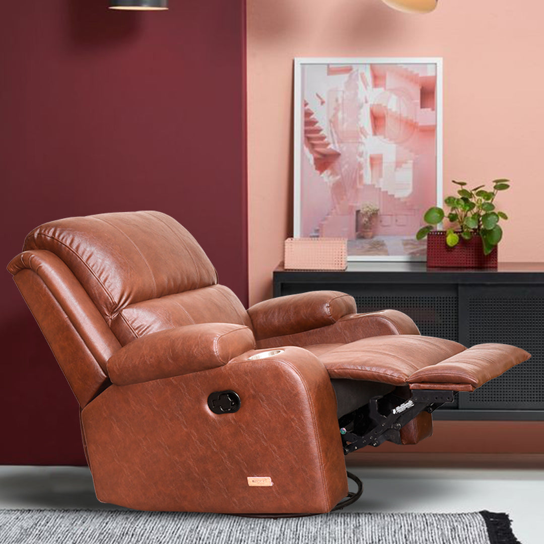 Osaka 1 Seater Recliner by Zorin in Brown Color Zorin