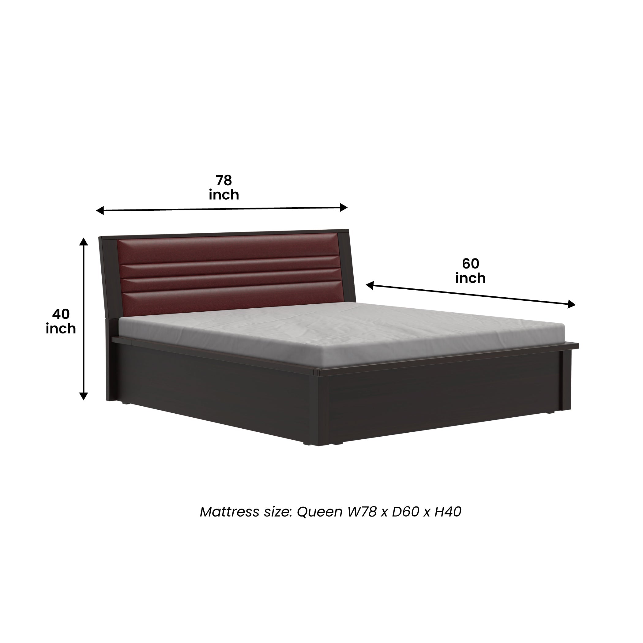 Halley bed in Walnut Finish Zorin