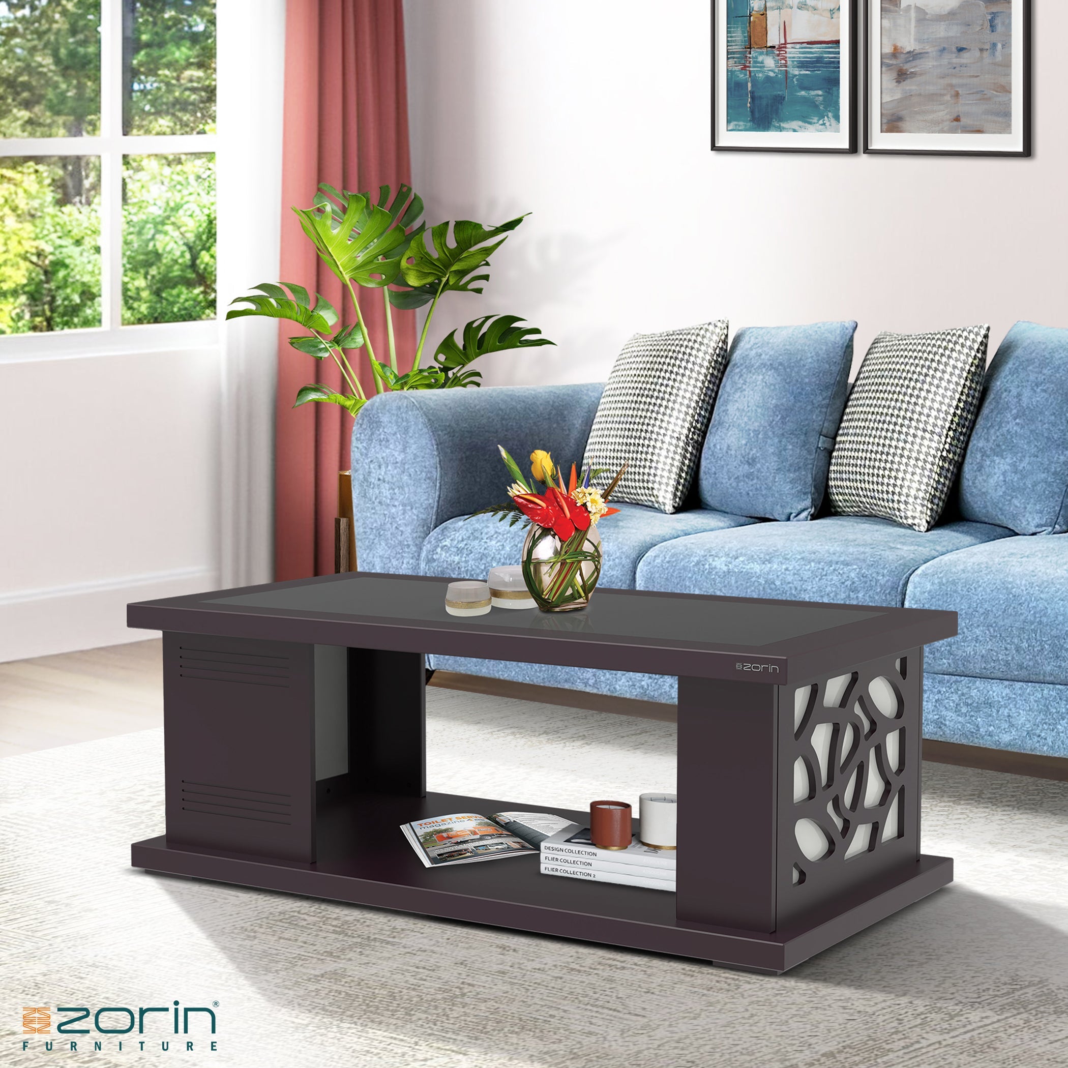 Titlis Coffee Table by Zorin in Walnut Finish Zorin